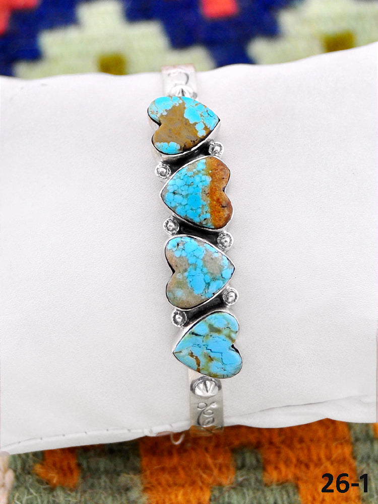 Southwest Handmade Number 8 & Sterling Silver Cuff Bracelet