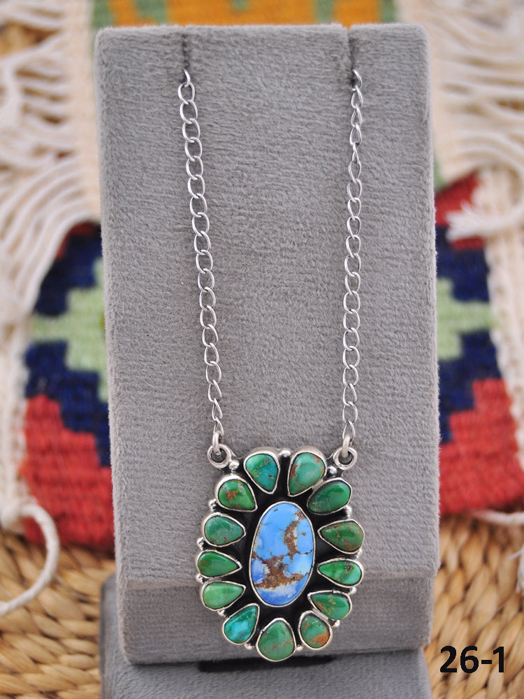 Southwest Made Multi Stone & Sterling Silver Necklace