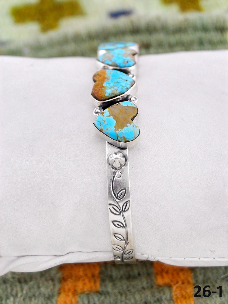 Southwest Handmade Number 8 & Sterling Silver Cuff Bracelet