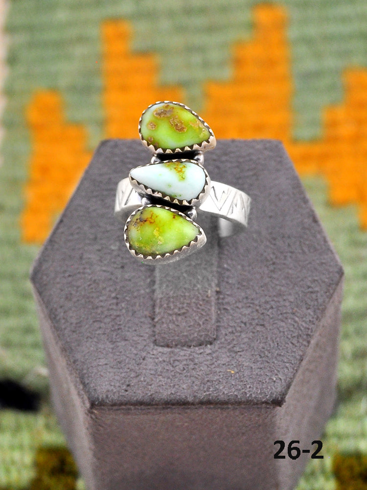 Southwest Made Palomino Turquoise & Sterling Silver Adjustable Ring