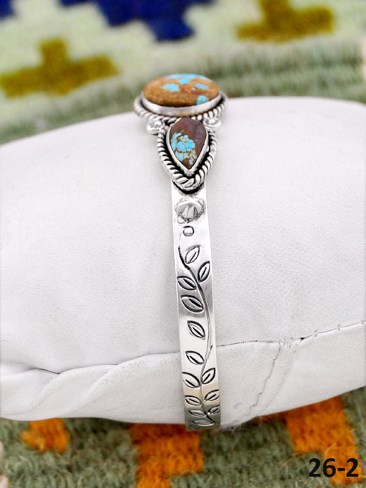 Southwest Handmade Number 8 & Sterling Silver Cuff Bracelet