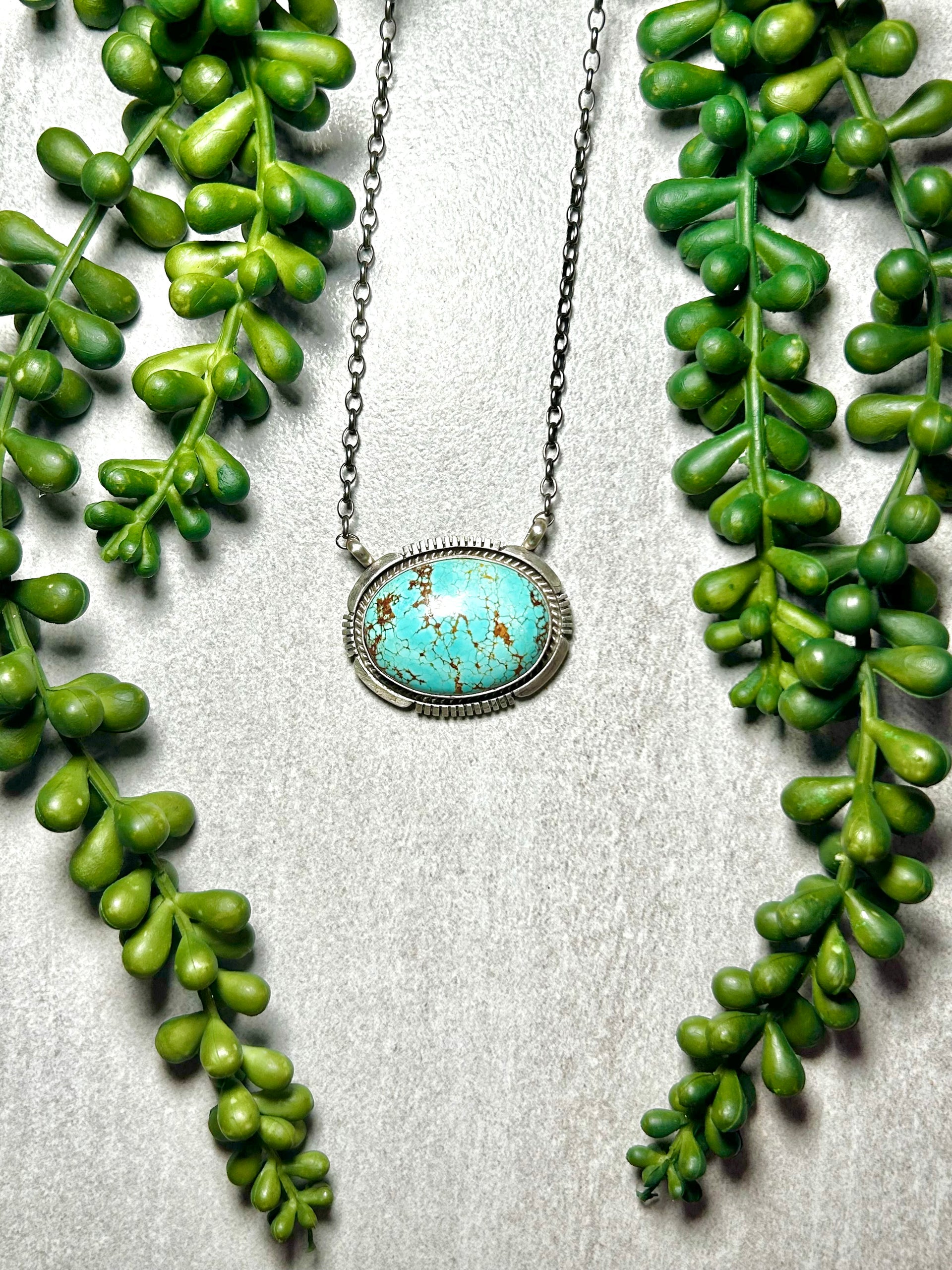 Alfred Martine #8 Turquoise & Sterling Silver Necklace