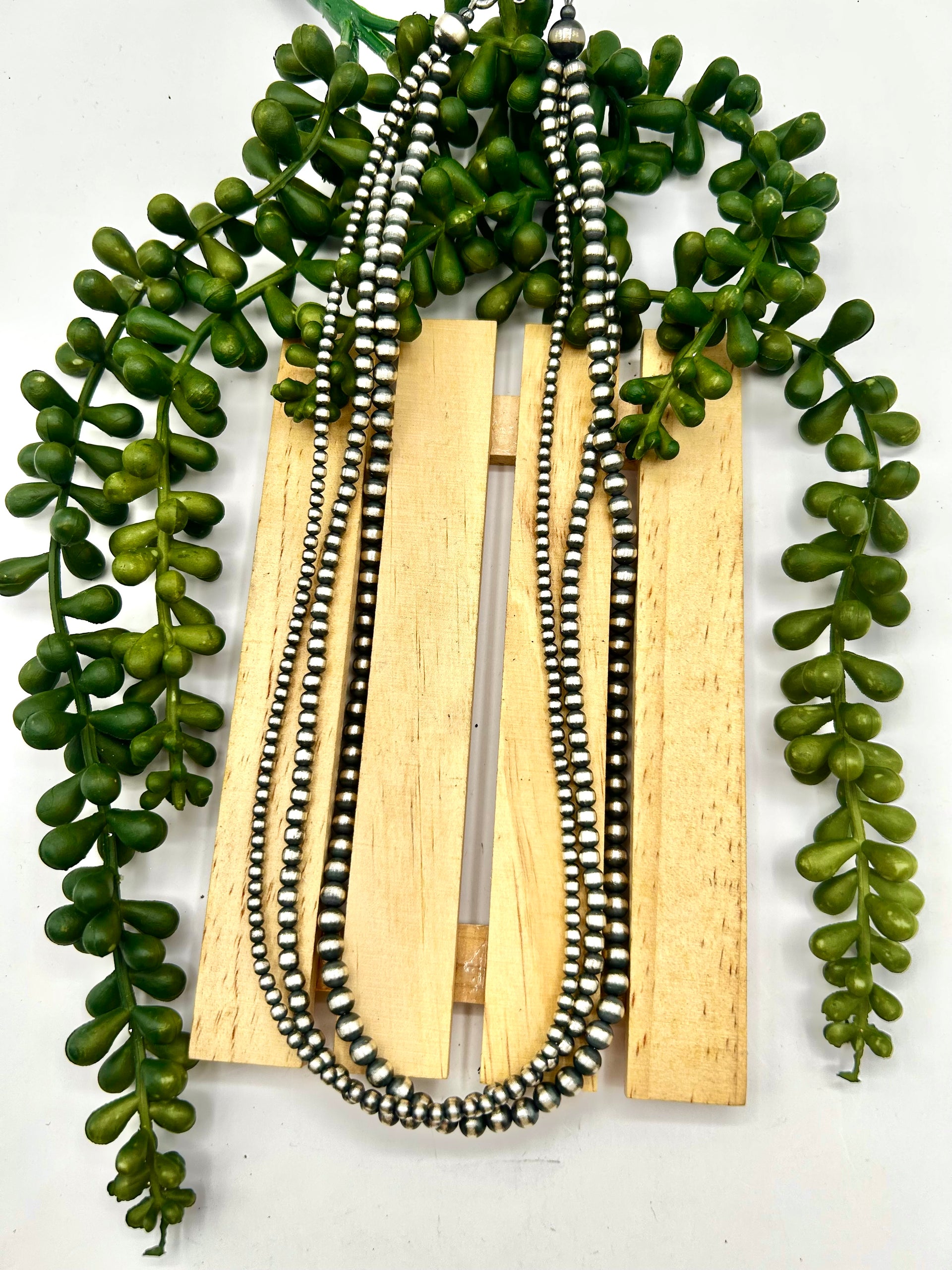 Navajo Strung 3,4,5 MM Sterling Silver
