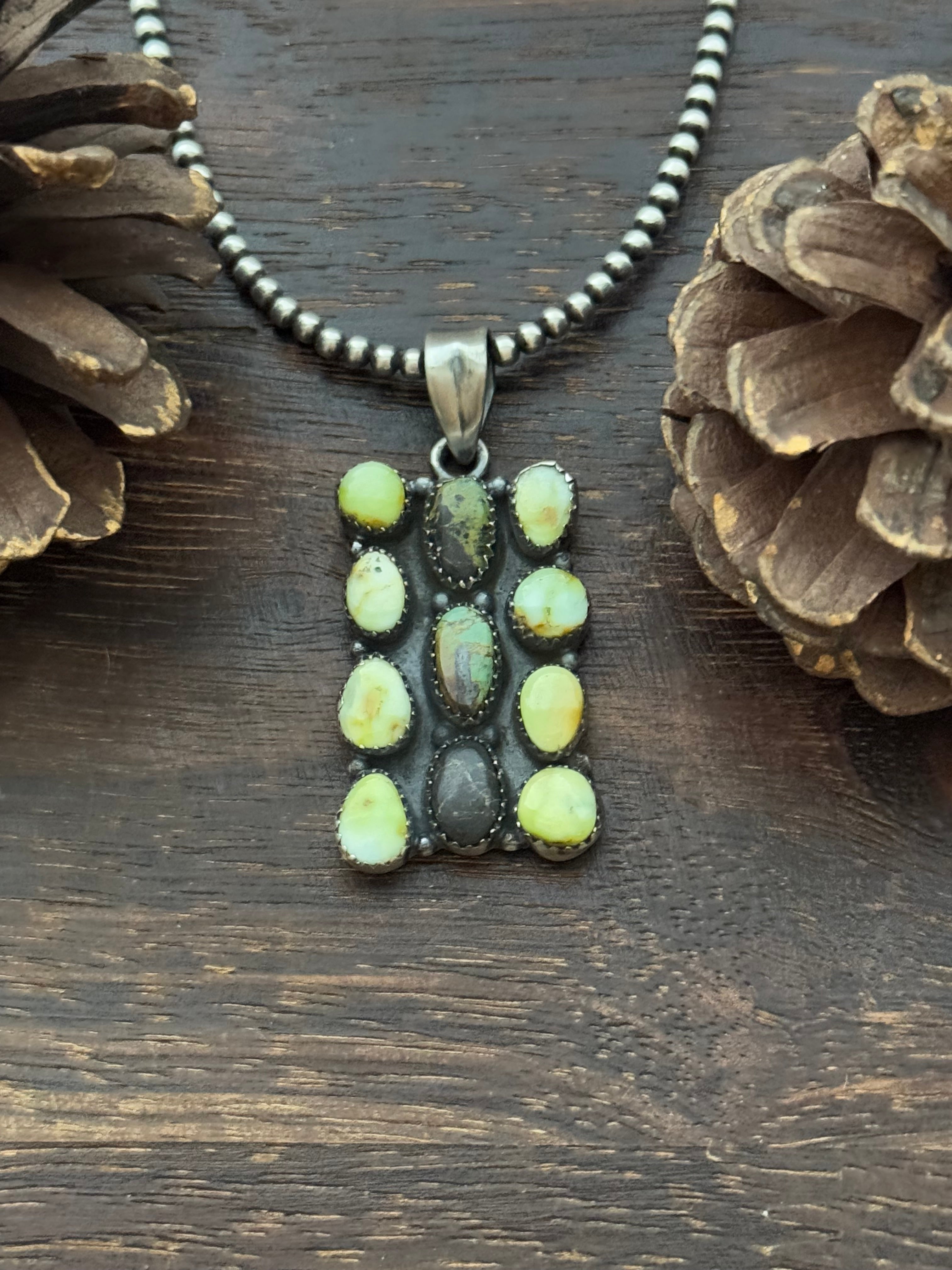 Southwest Multi Stone & Sterling Silver Pendant