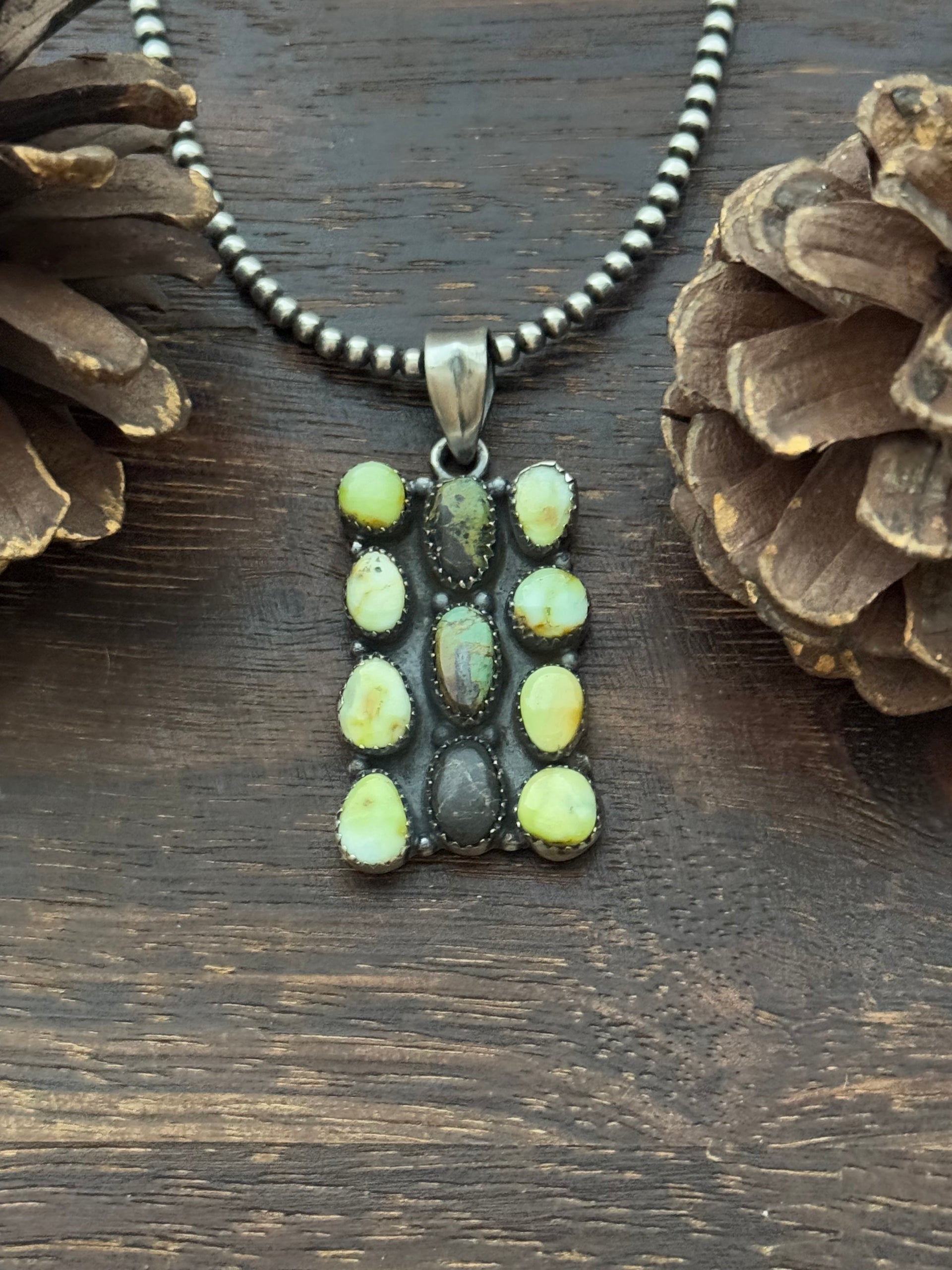 Southwest Multi Stone & Sterling Silver Pendant