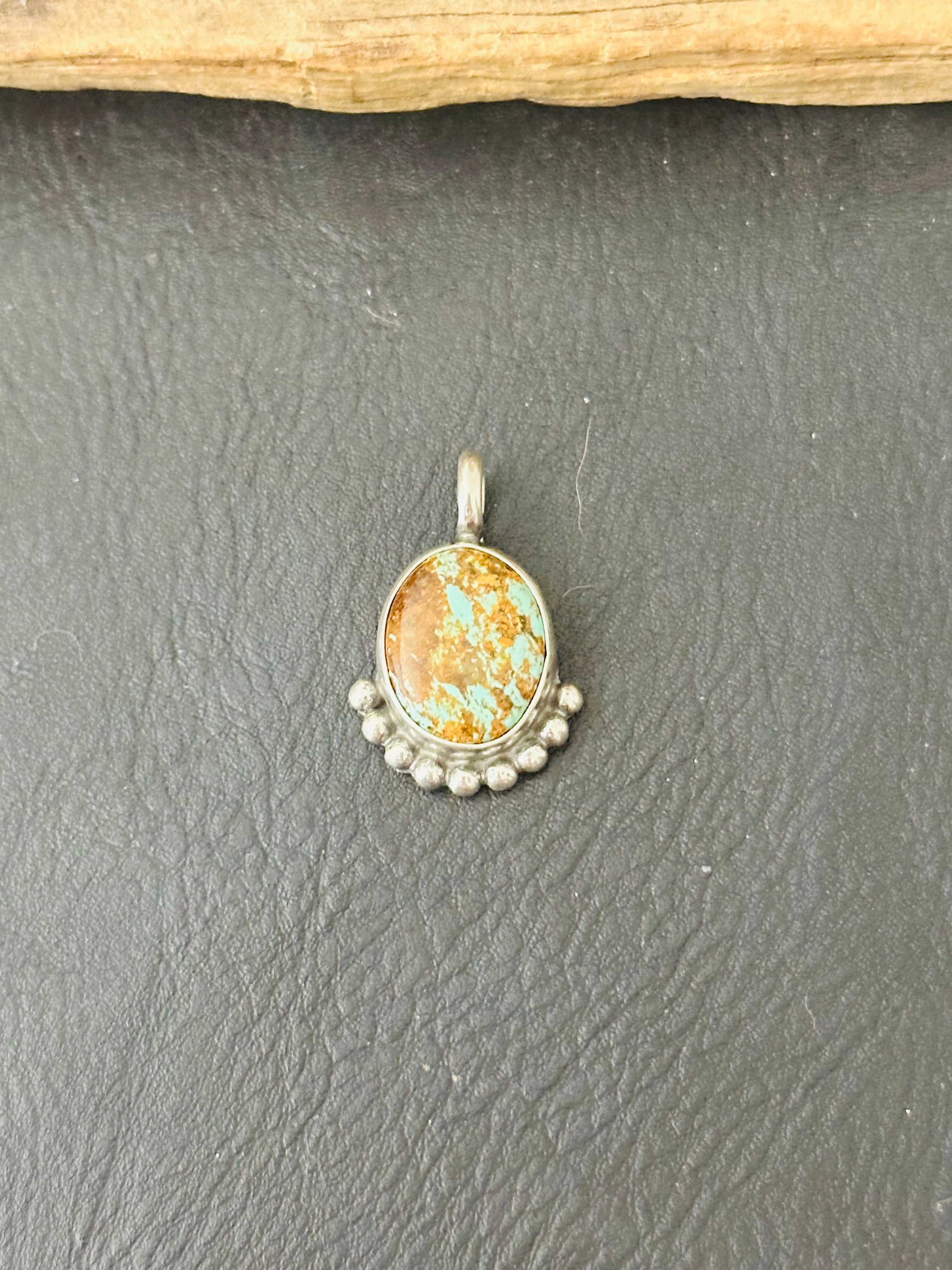 Navajo Made Turquoise & Sterling Silver Pendant