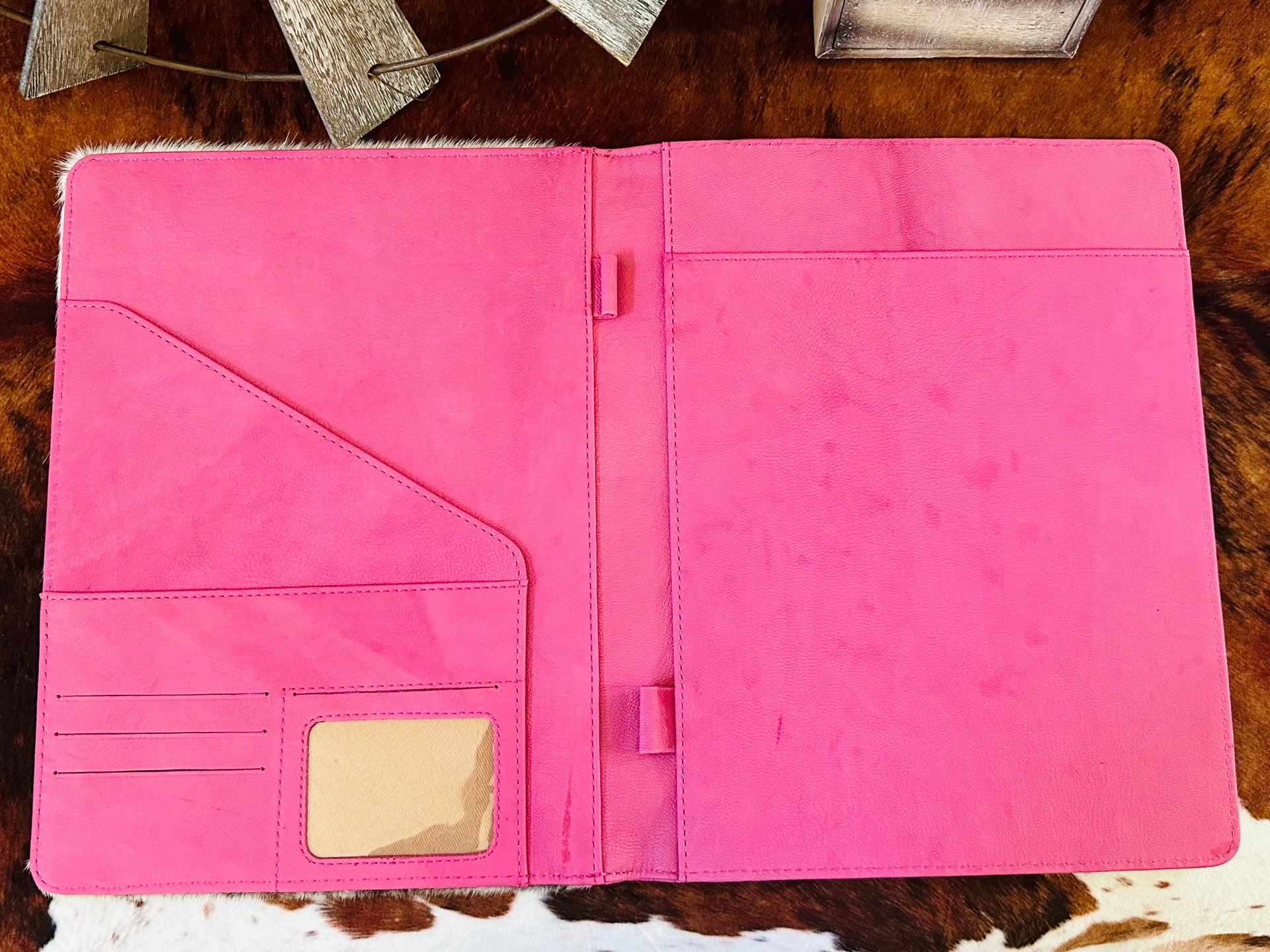 Genuine Tooled Leather & Cowhide Planner