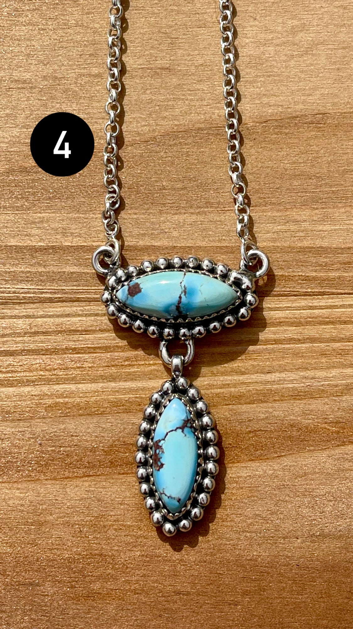 Southwest Handmade Golden Hills Turquoise & Sterling Silver Necklace