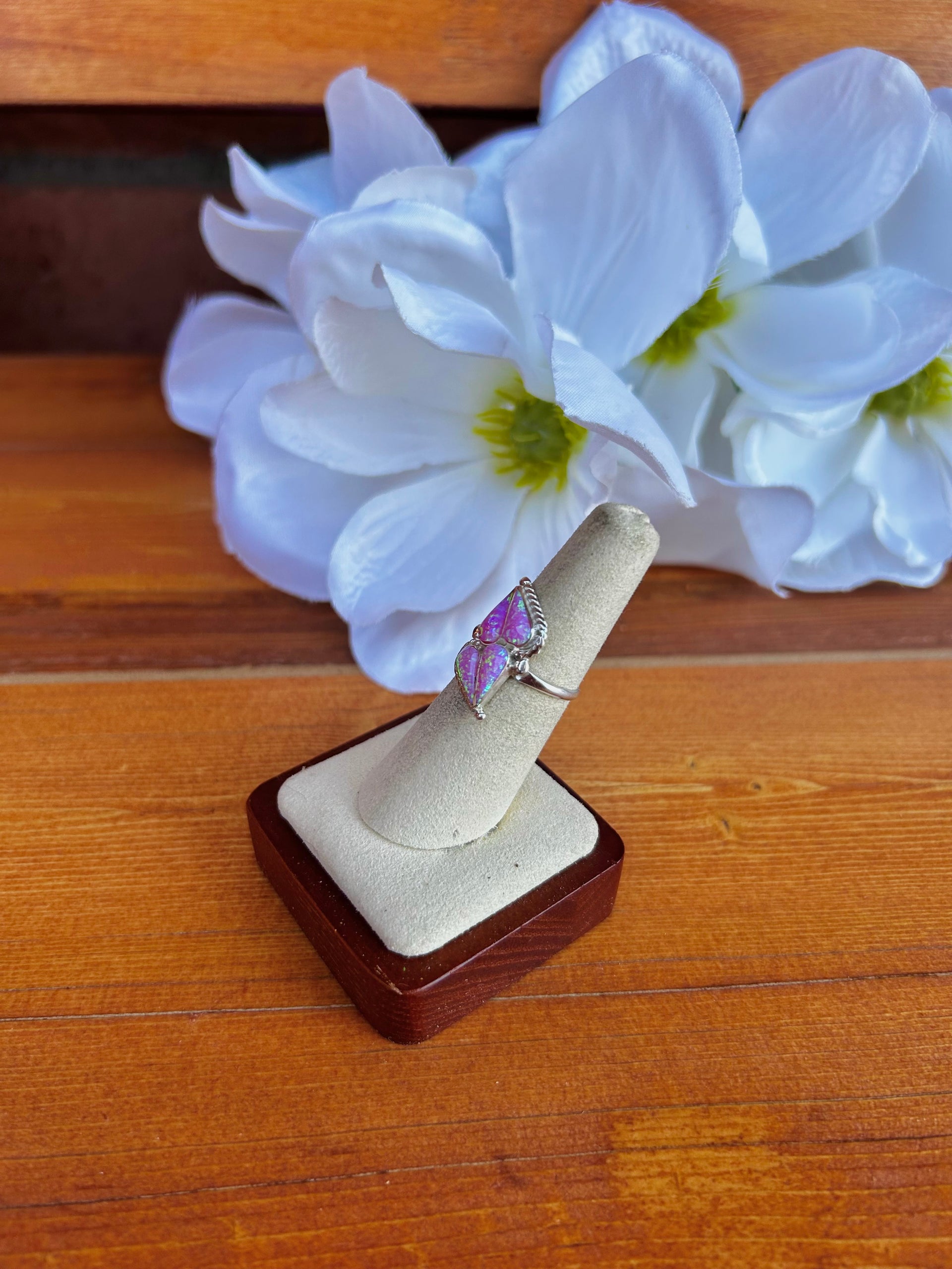 Navajo Made Opal & Sterling Silver Ring