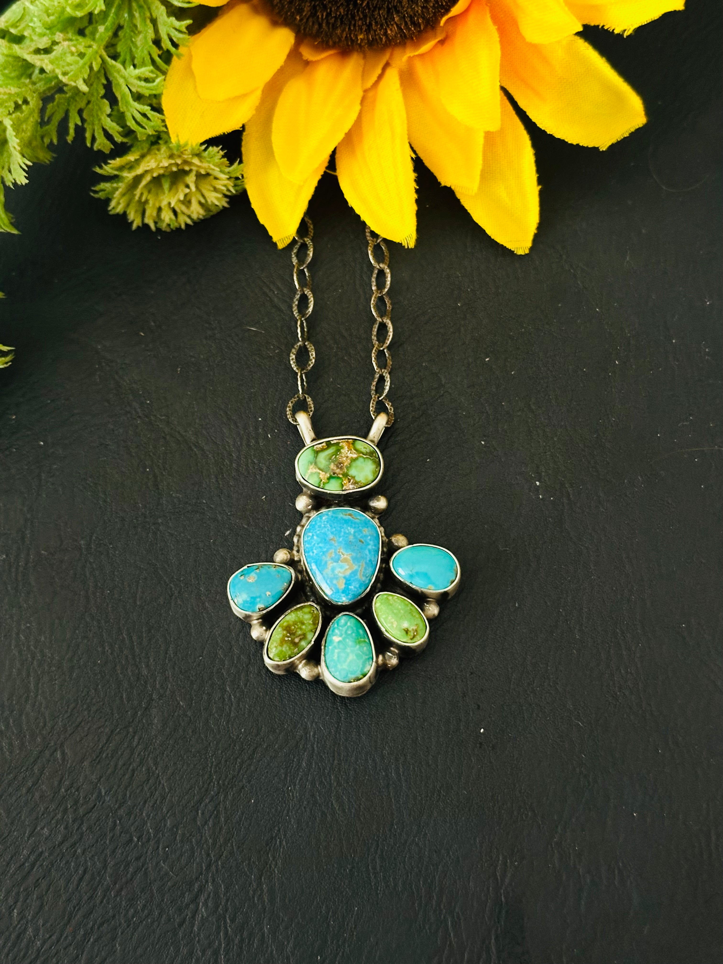 Lorenzo Juan Multi Turquoise & Sterling Silver Necklace