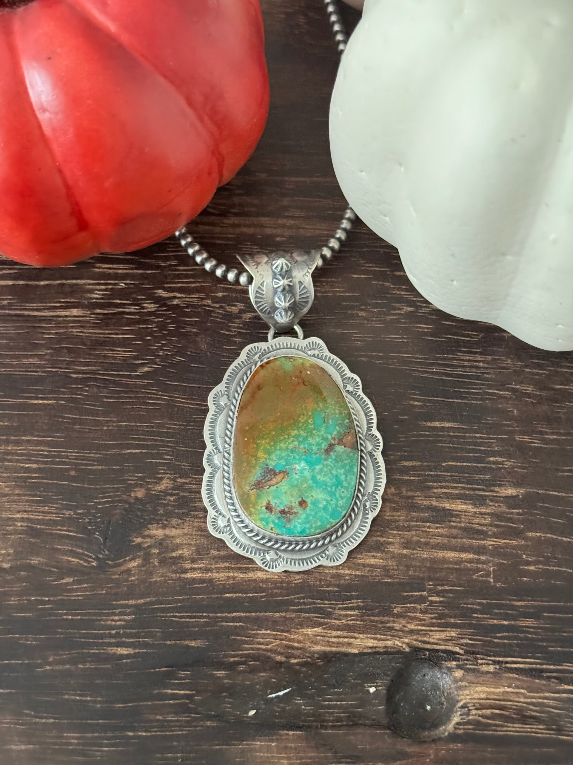 Jon Nelson Royston Turquoise & Sterling Silver Pendant