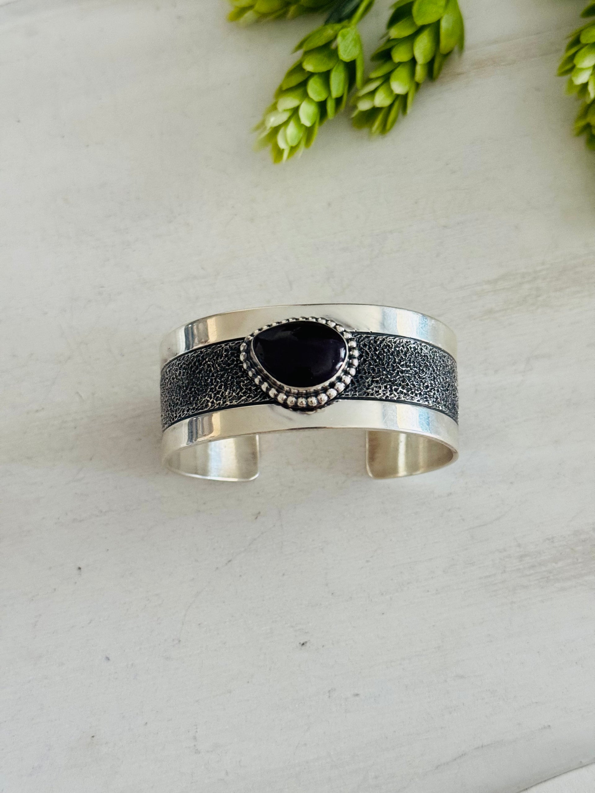 David Benally Sugilile &  Sterling Silver Cuff Bracelet