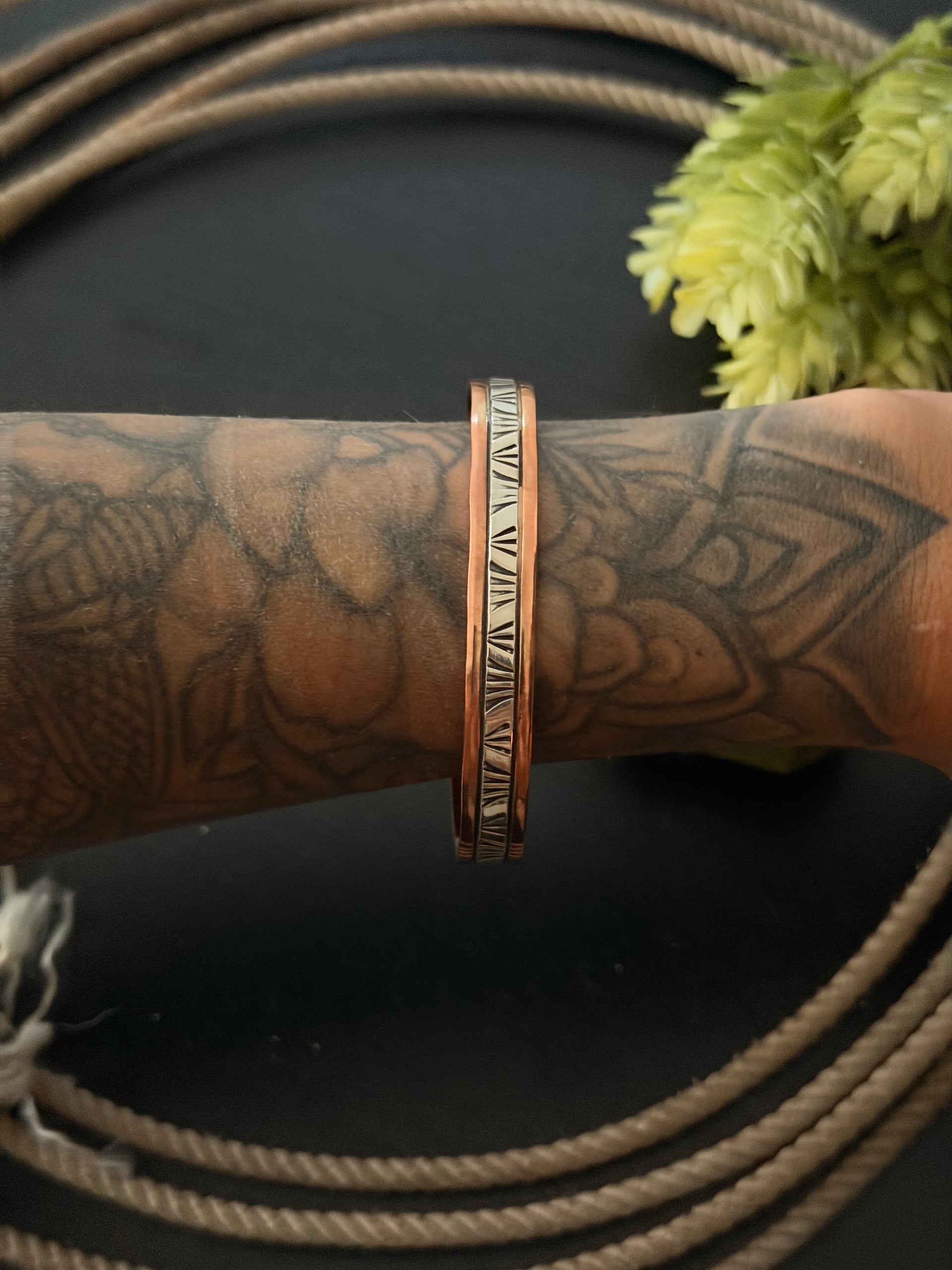 Wylie Secatero Copper & Sterling Silver Cuff Bracelet