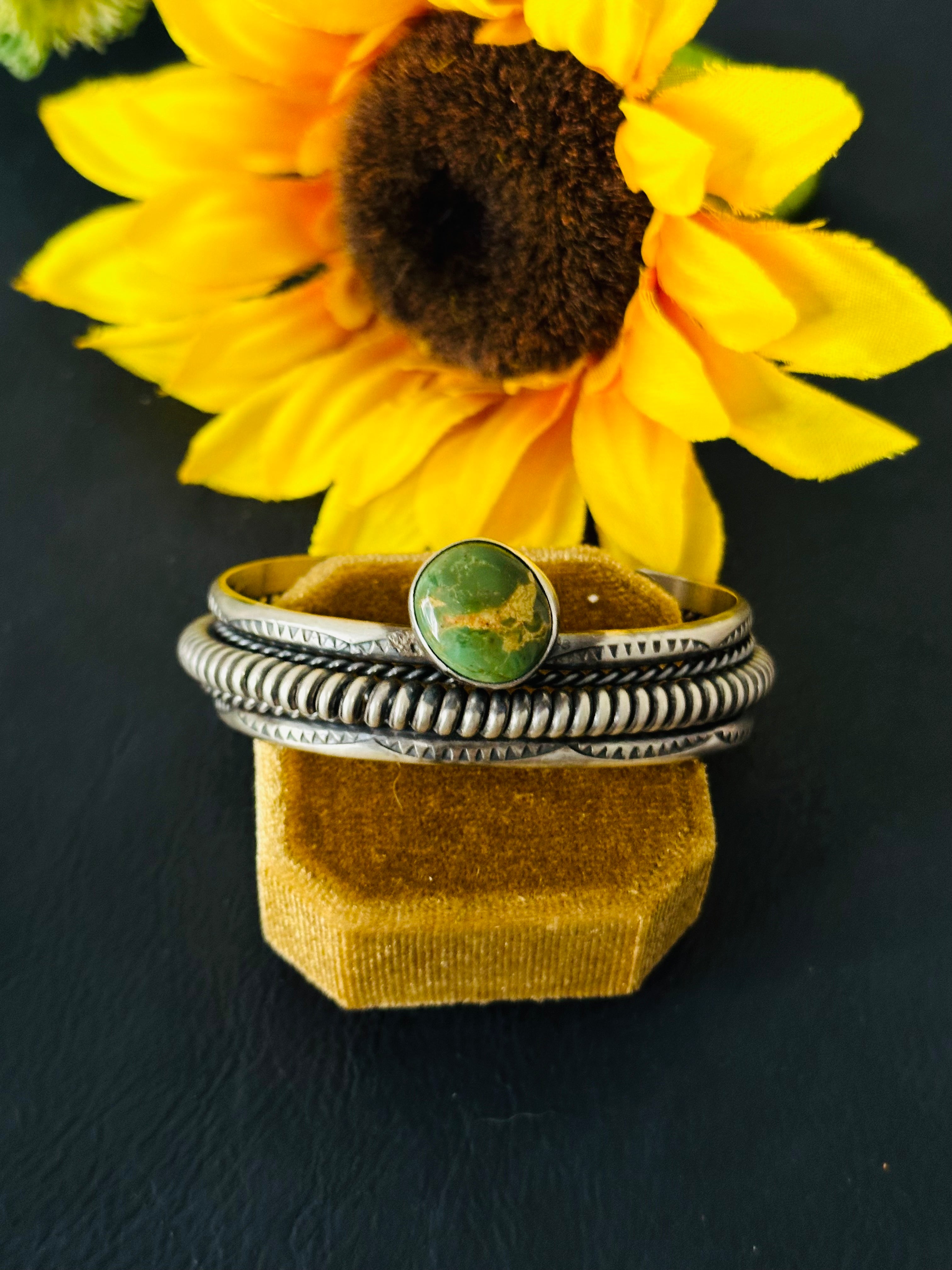 Navajo Royston Turquoise & Sterling Silver Cuff Bracelet