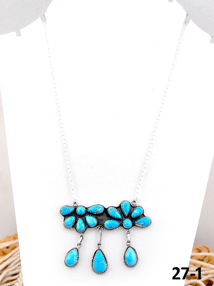 Southwest Handmade White Water & Sterling Silver Necklace
