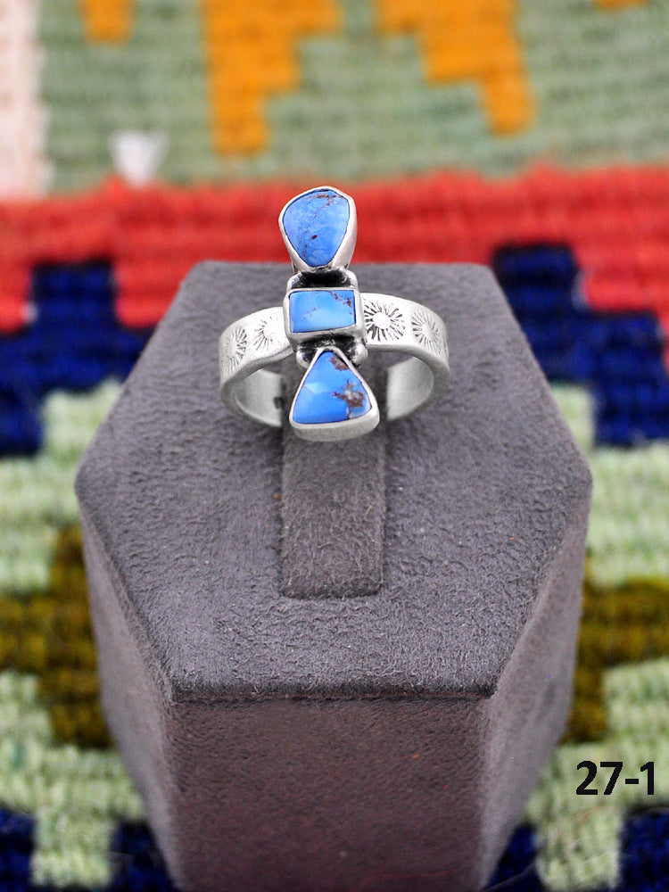 Southwest Made Golden Hills & Sterling Silver Adjustable Ring