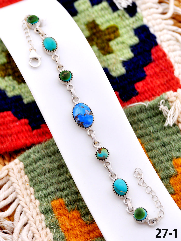 Southwest Handmade Golden Hills and Sonoran Gold & Sterling Silver Bracelet