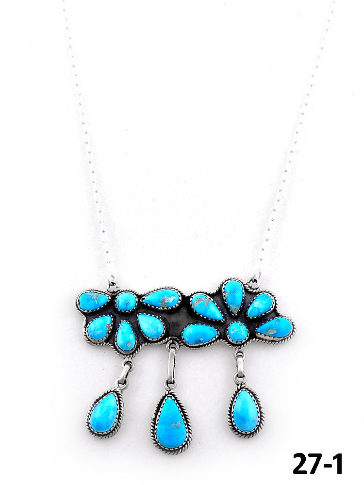 Southwest Handmade White Water & Sterling Silver Necklace