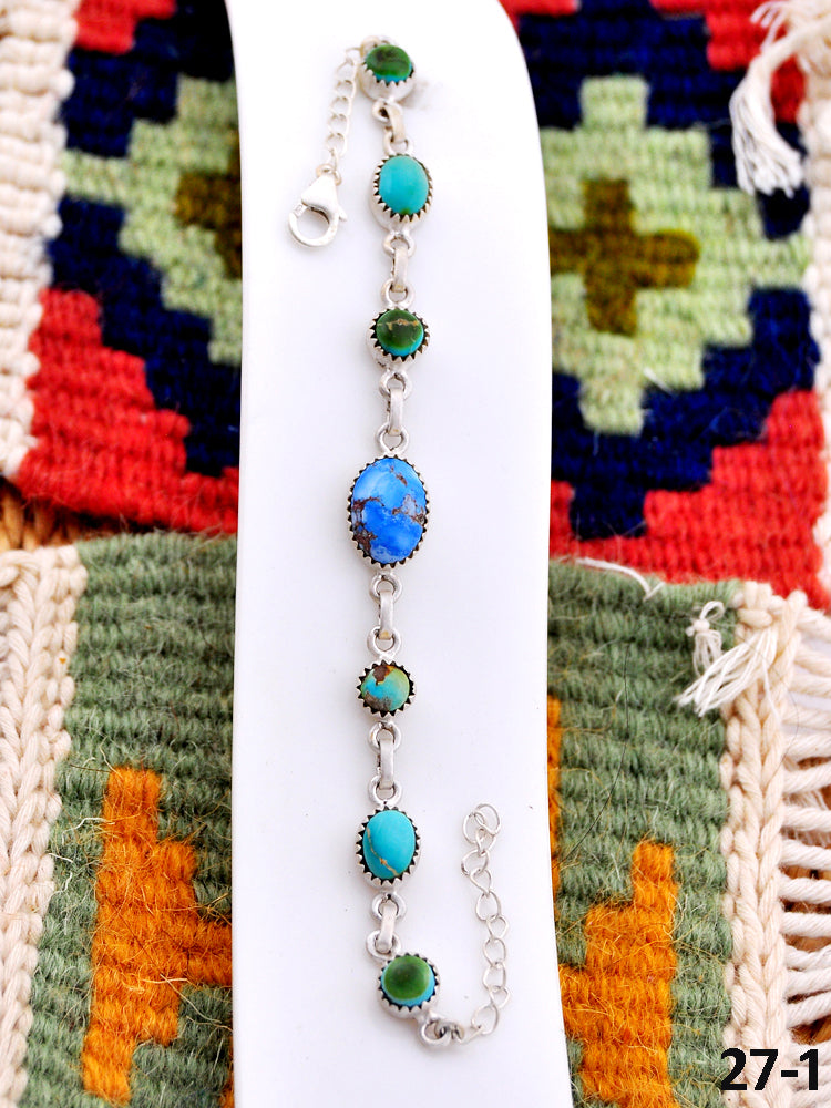 Southwest Handmade Golden Hills and Sonoran Gold & Sterling Silver Bracelet