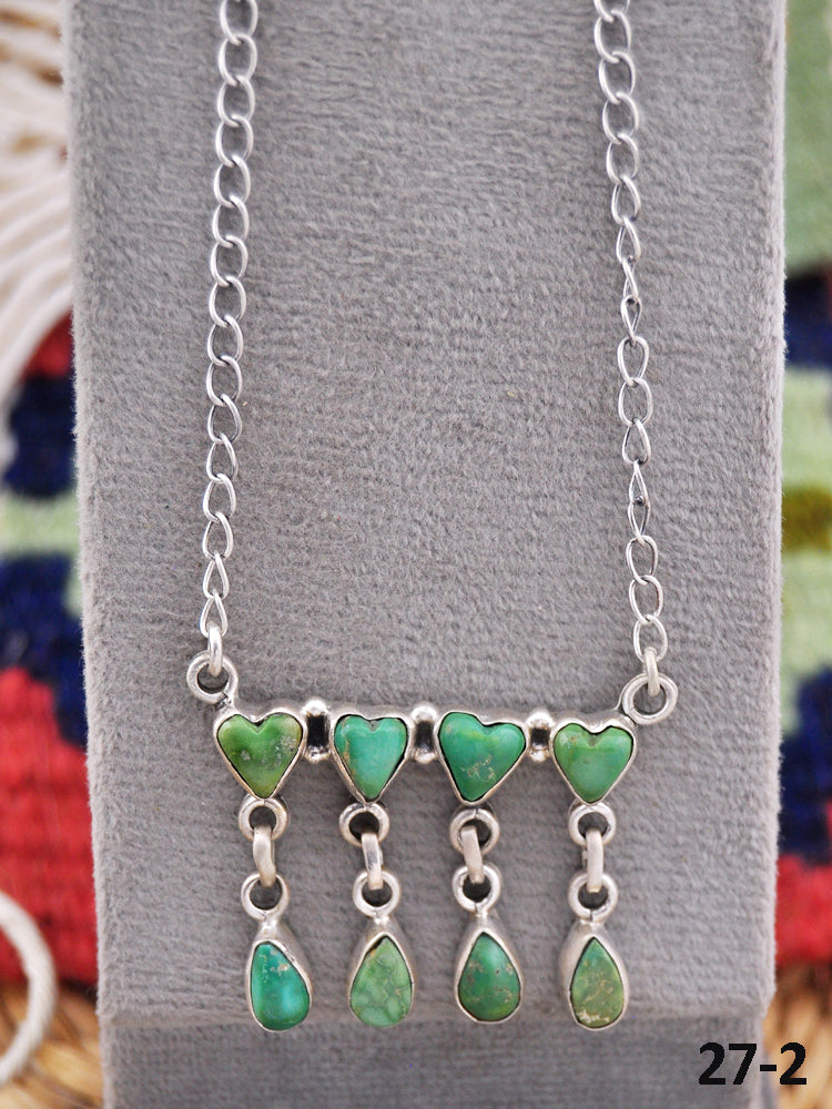 Southwest Made Sonoran Mountain Turquoise & Sterling Silver Necklace