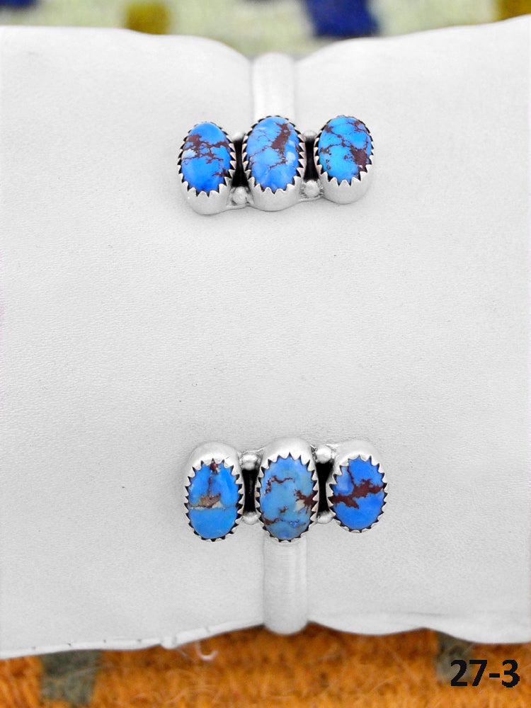 Southwest Handmade Golden Hills Turquoise & Sterling Silver Cuff Bracelet