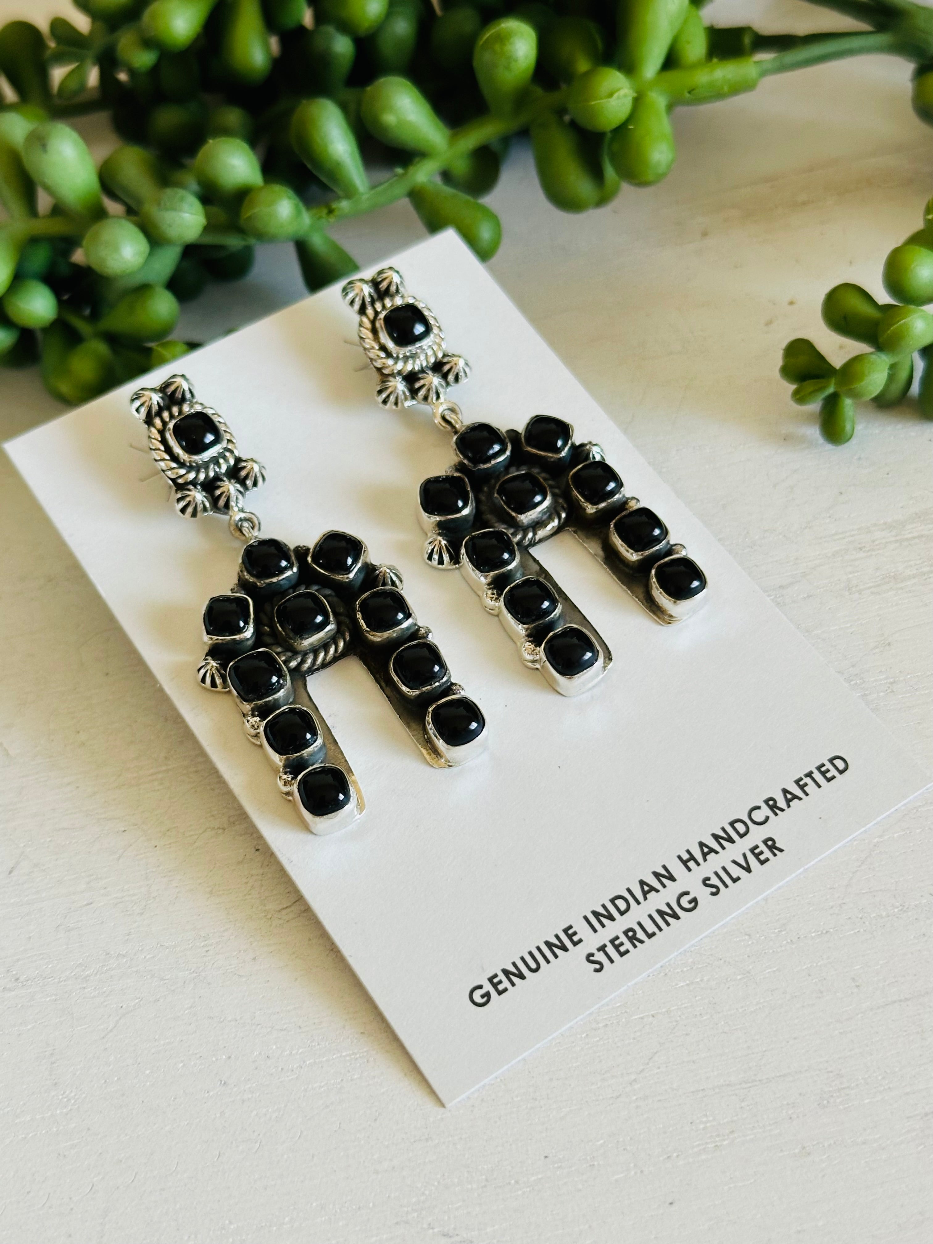 TTD “The Storm” Onyx & Sterling Silver Earrings