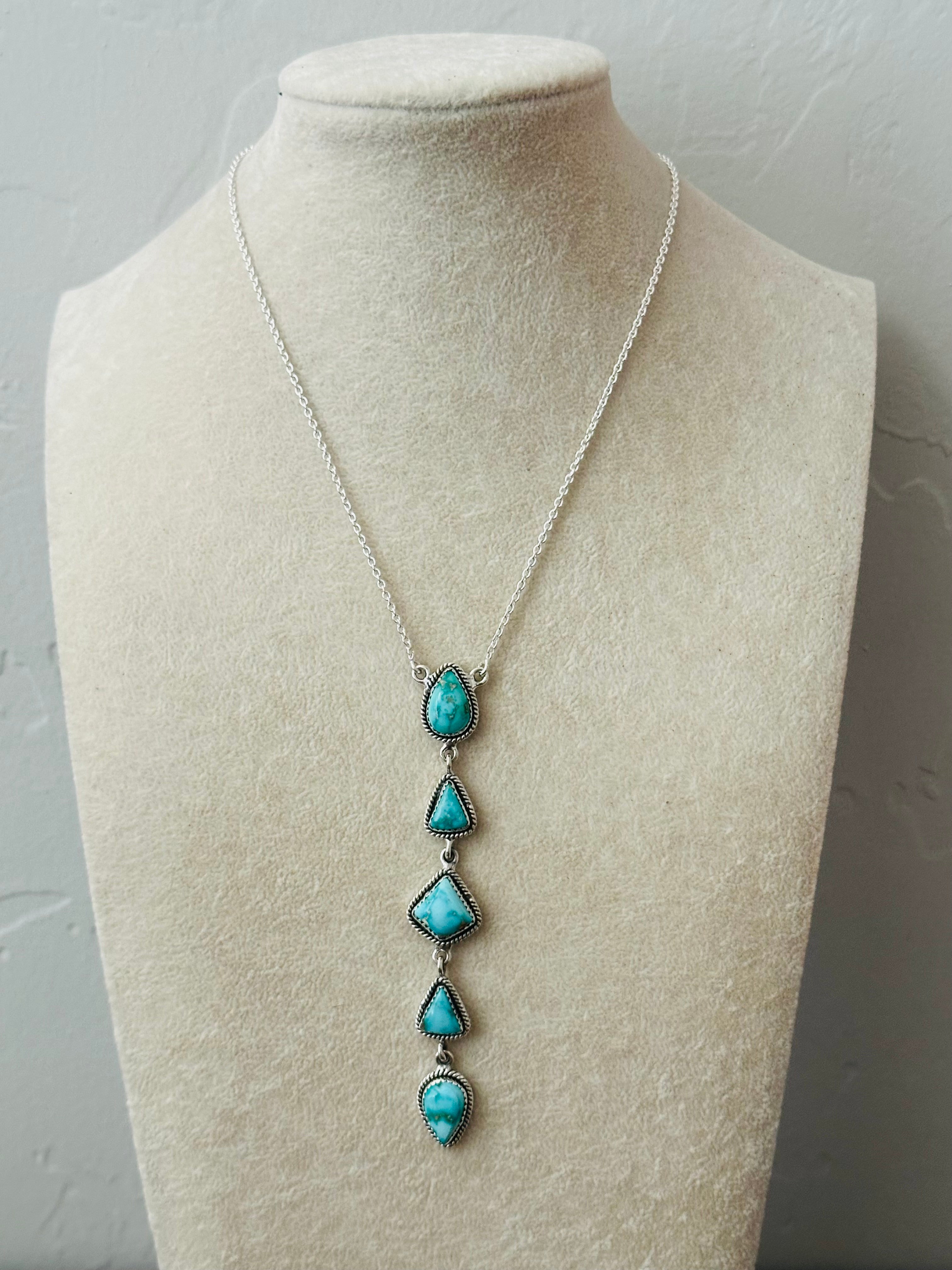 Southwest Made Sonoran Mountain Turquoise & Sterling Silver Necklace