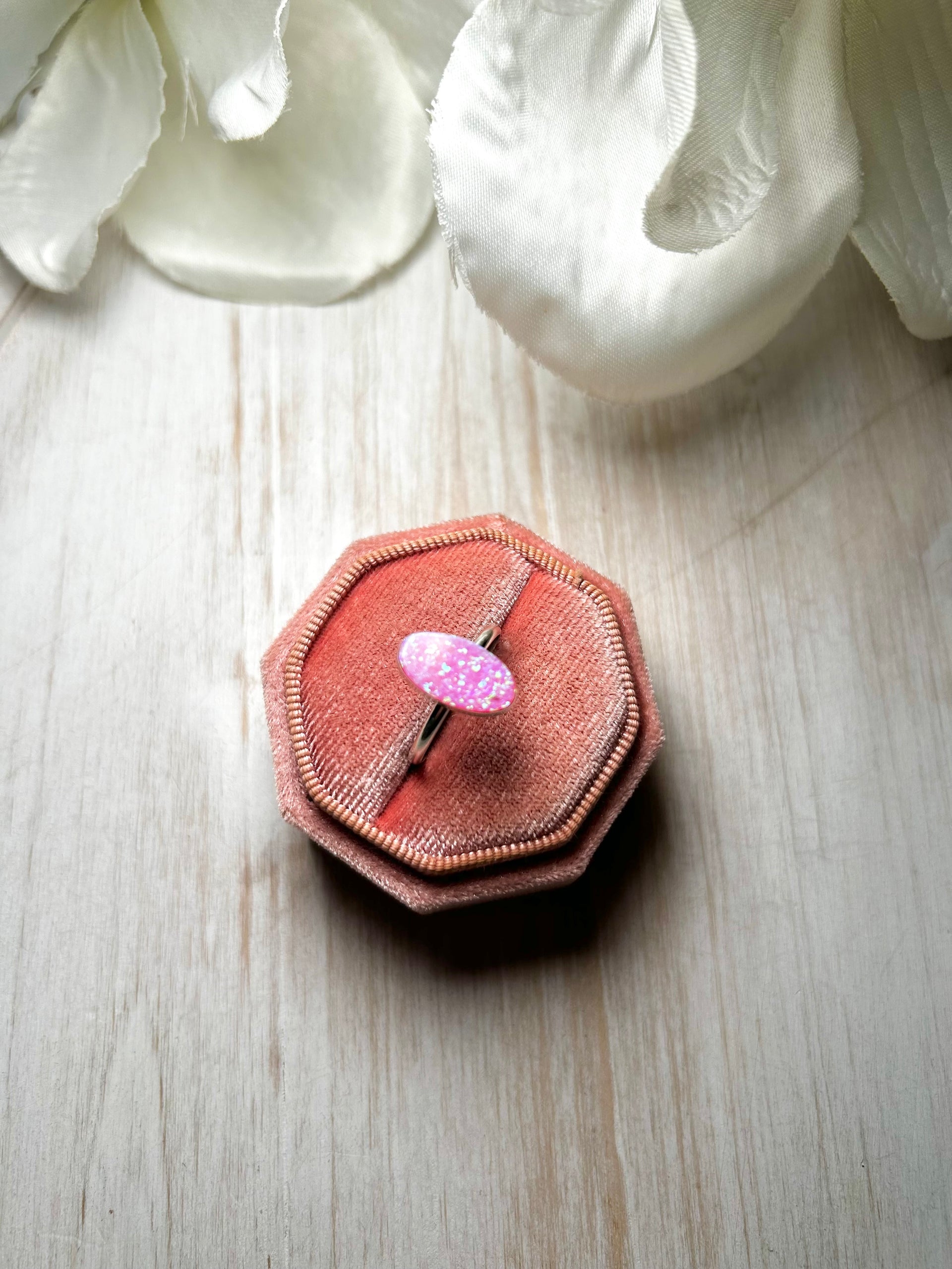 Navajo Made Opal & Sterling Silver Ring