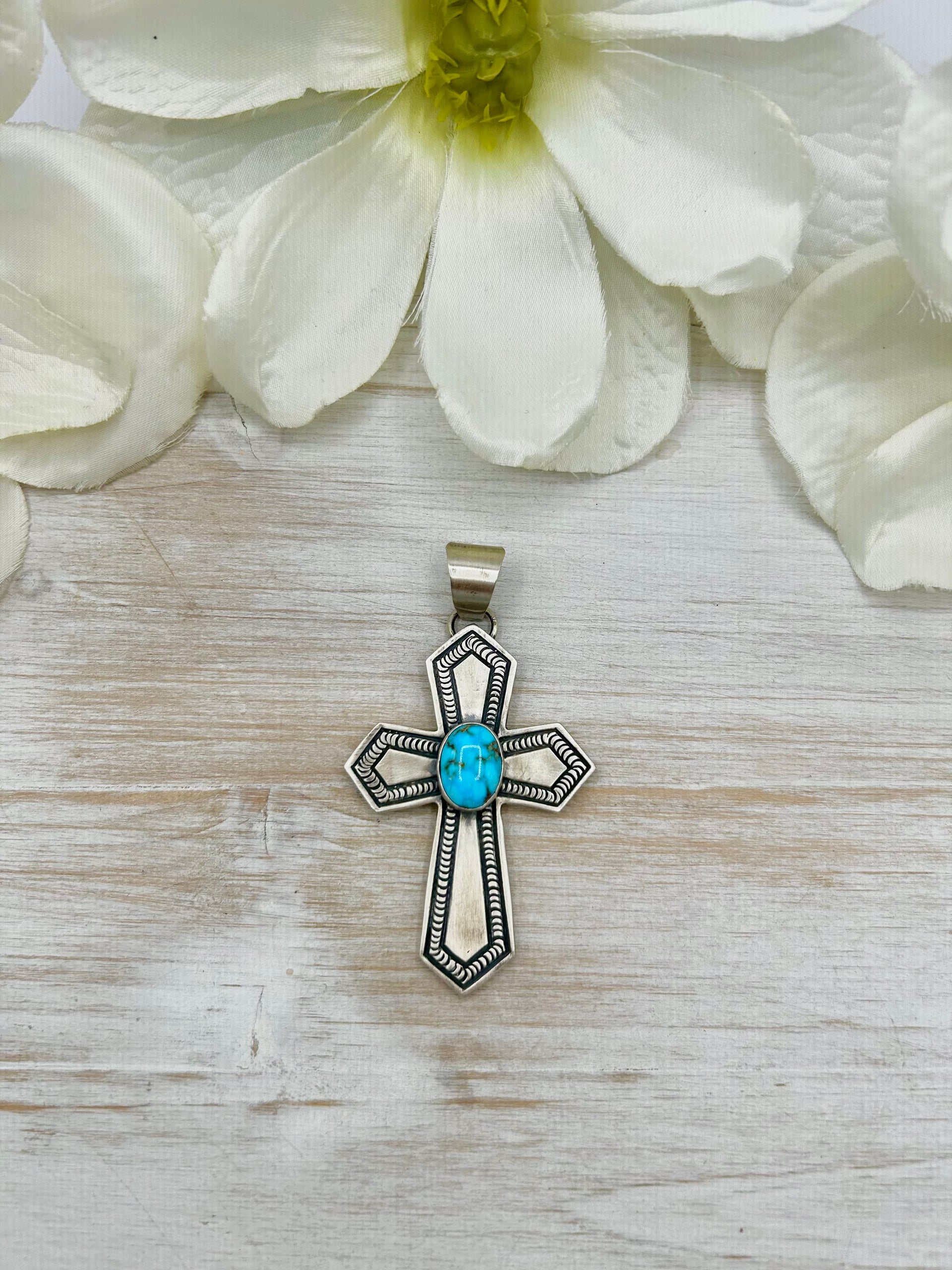 Jereme Delgarito Kingman Turquoise & Sterling Silver Pendant