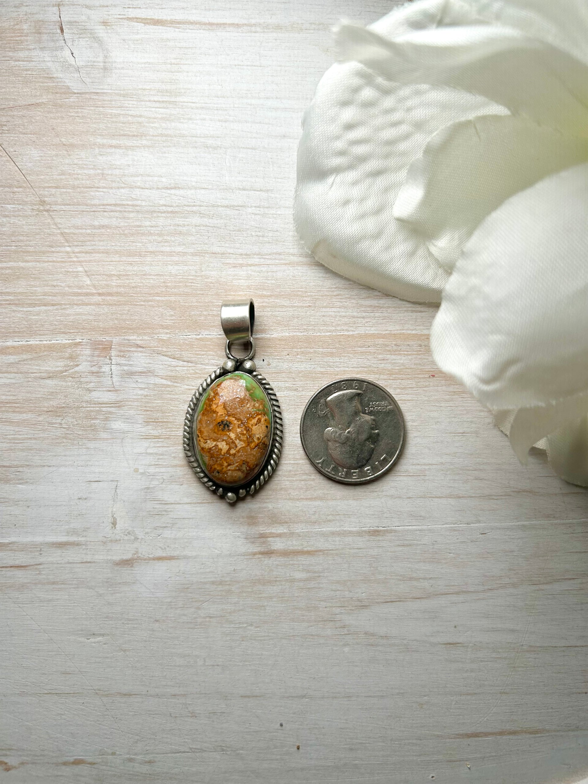 Zachariah David Evans Turquoise & Sterling Silver Pendant