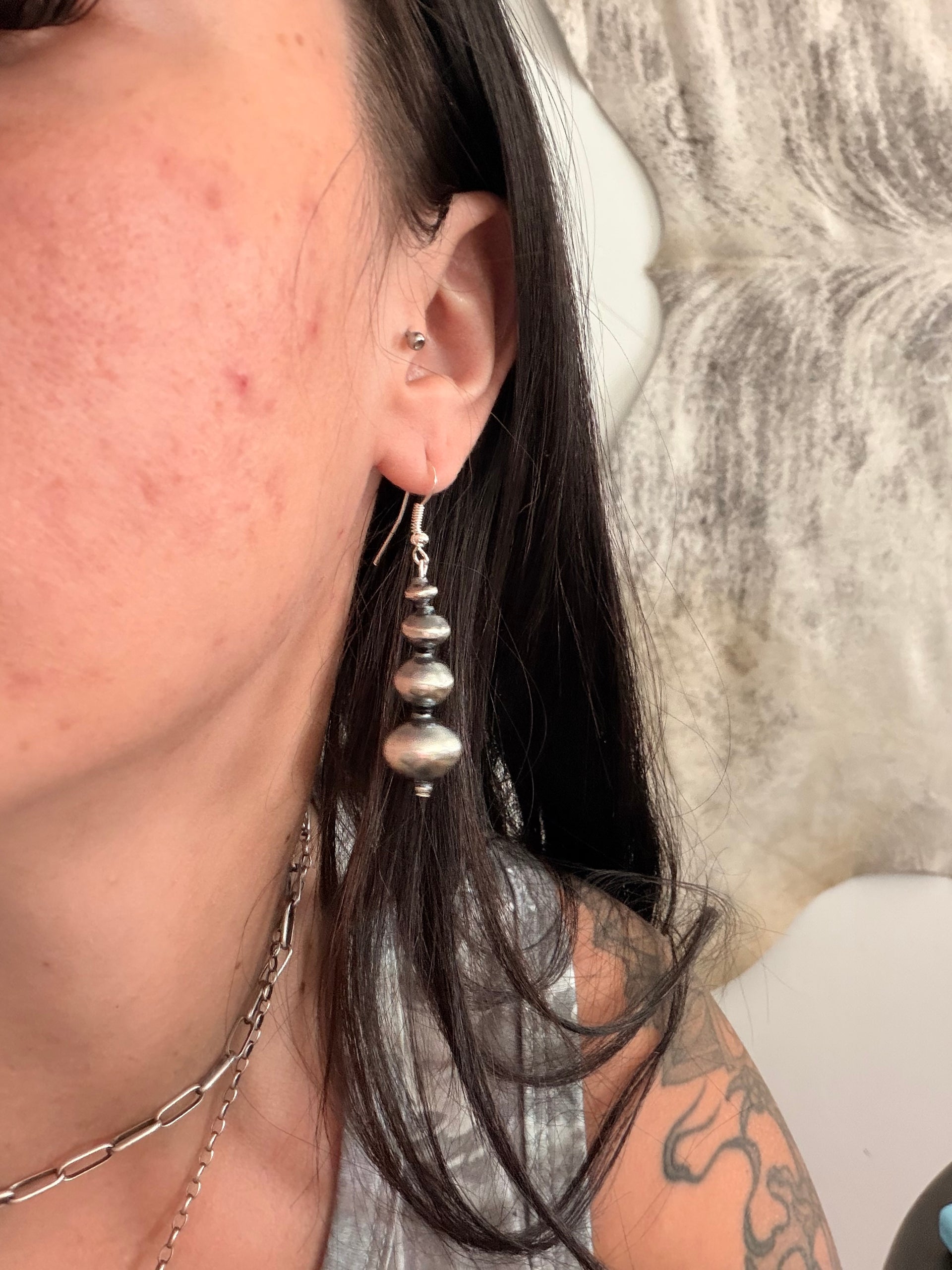 Treva Jim Sterling Silver Pearl Dangle Earrings