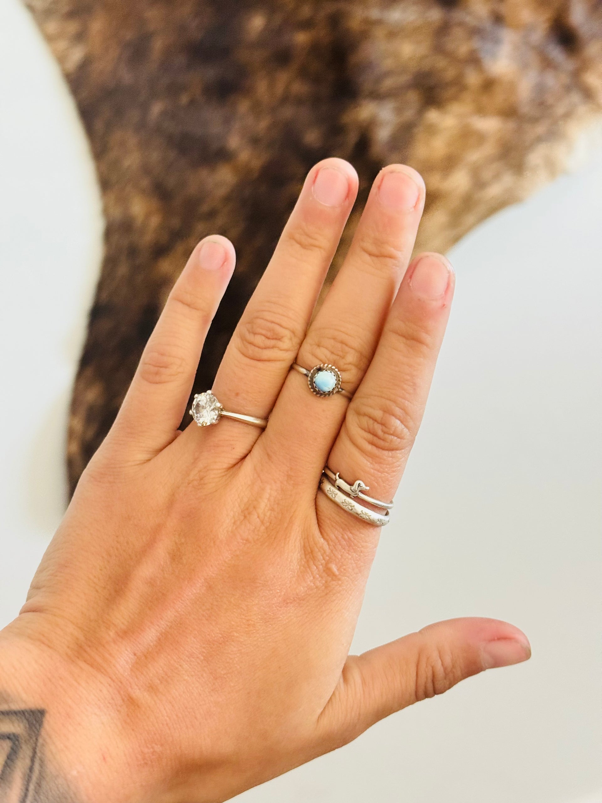 Navajo Made Golden Hill Turquoise & Sterling Silver Ring