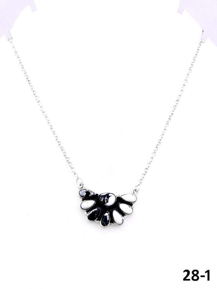 Southwest Made White Buffalo & Sterling Silver Necklace
