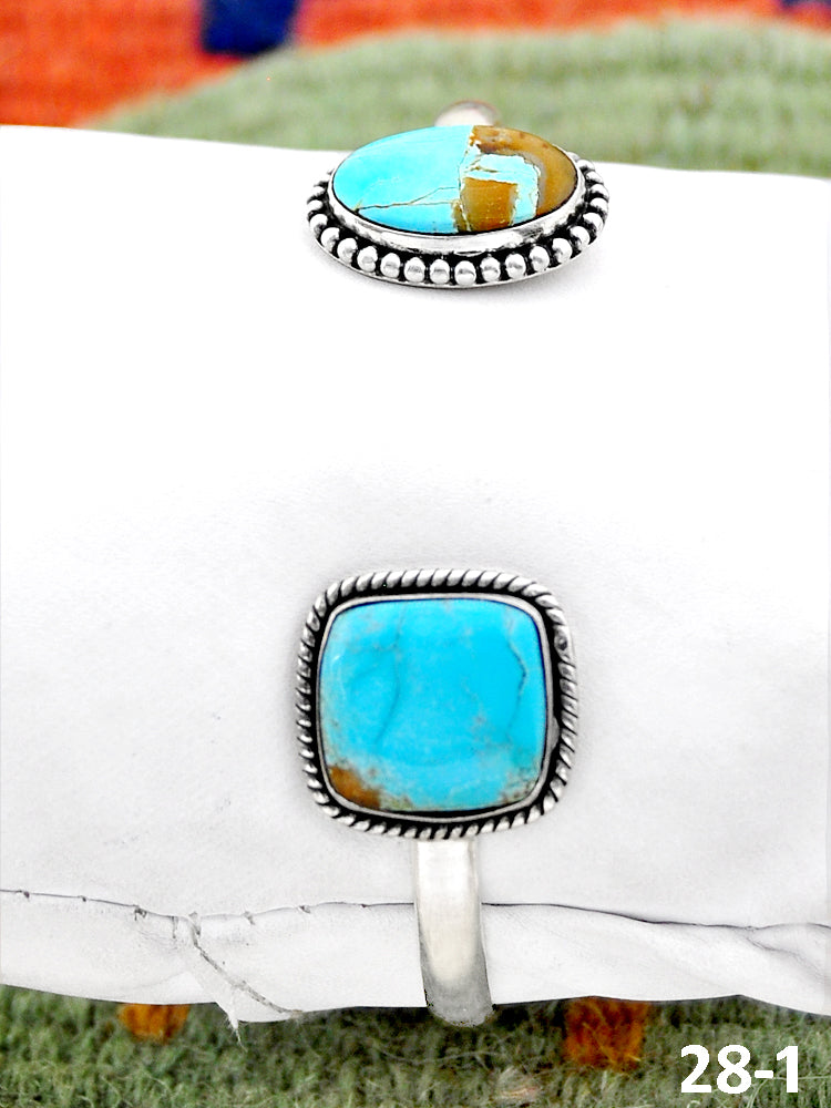 Southwest Handmade #8 Turquoise & Sterling Silver Cuff Bracelet
