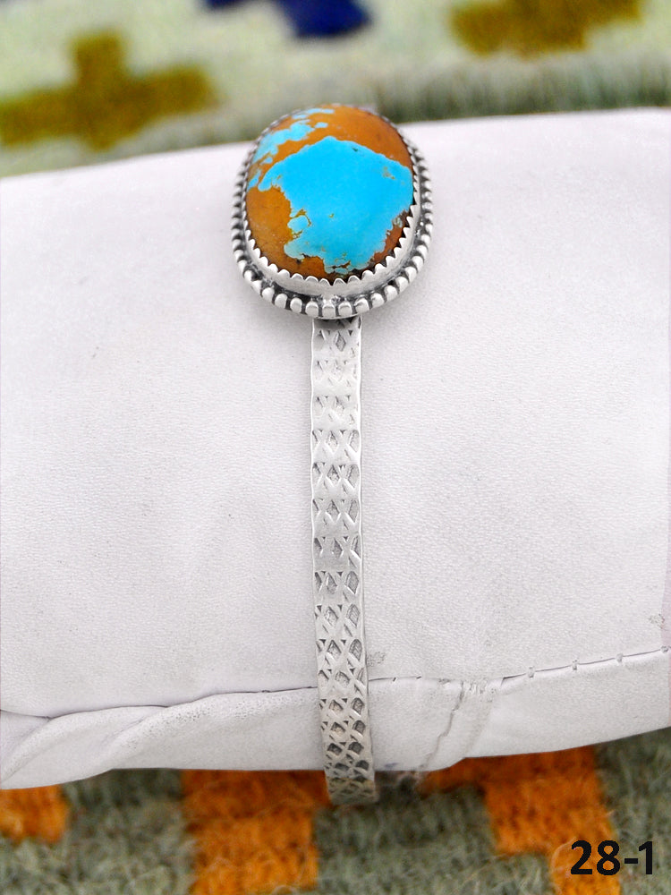 Southwest Handmade Royston & Sterling Silver Cuff Bracelet