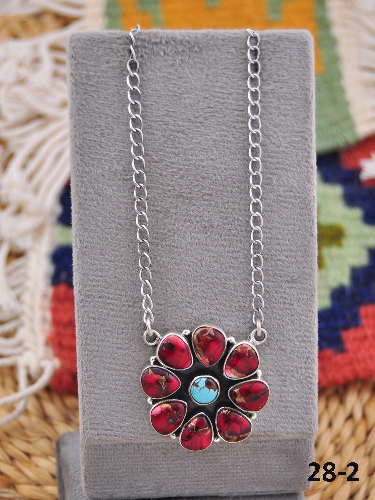 Southwest Made Multi Stone & Sterling Silver Necklace