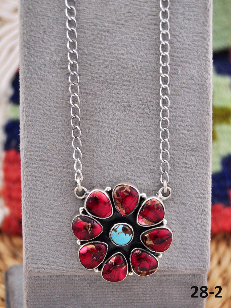 Southwest Made Multi Stone & Sterling Silver Necklace