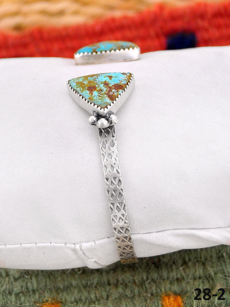 Southwest Handmade Royston & Sterling Silver Cuff Bracelet