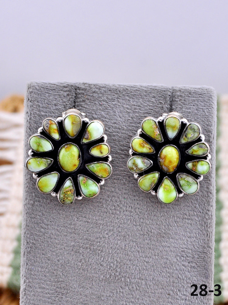 Southwest Made Palomino & Sterling Silver Post Earrings