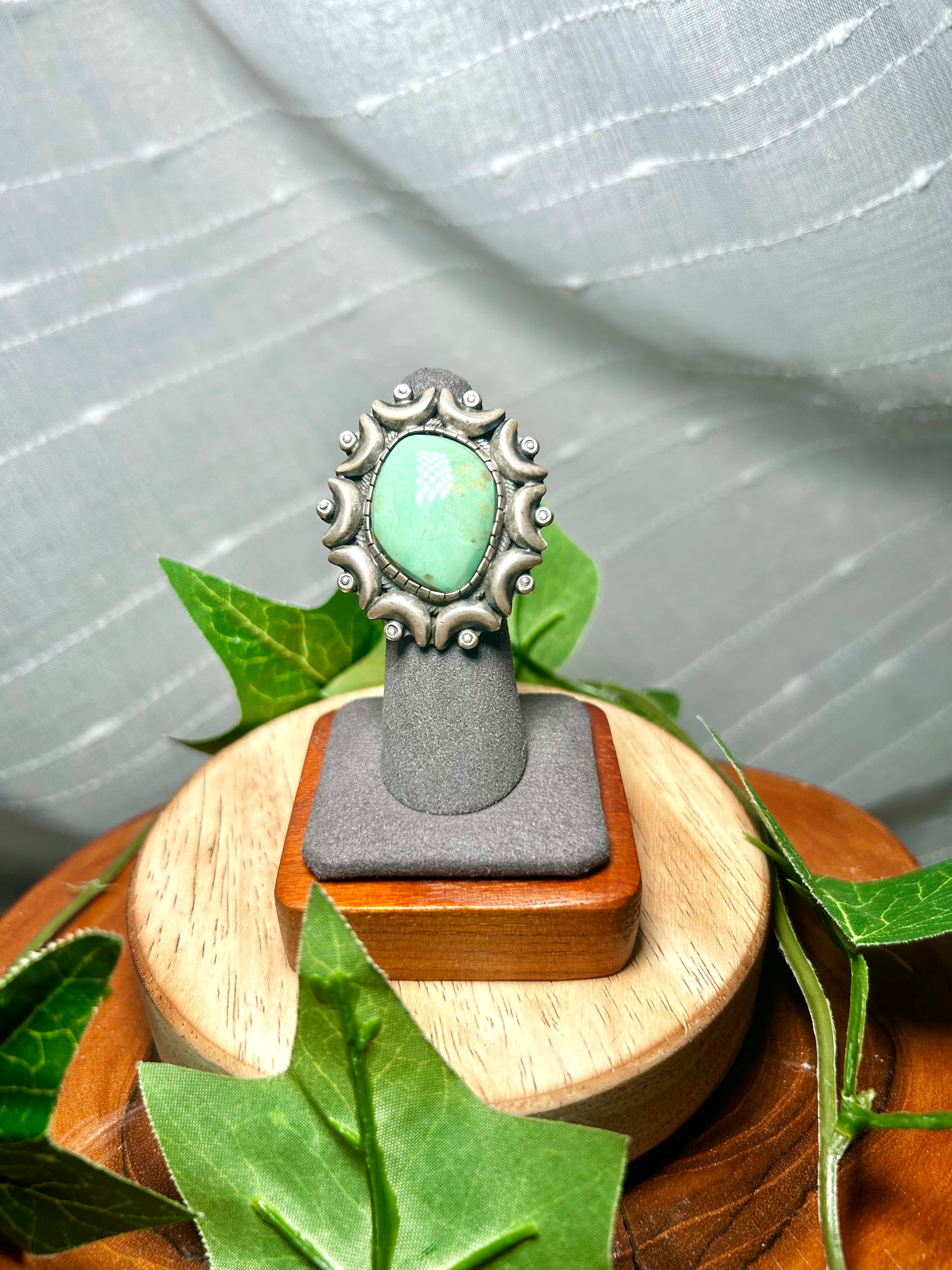 Danny Clark Kingman Turquoise & Sterling Silver Ring Size 5