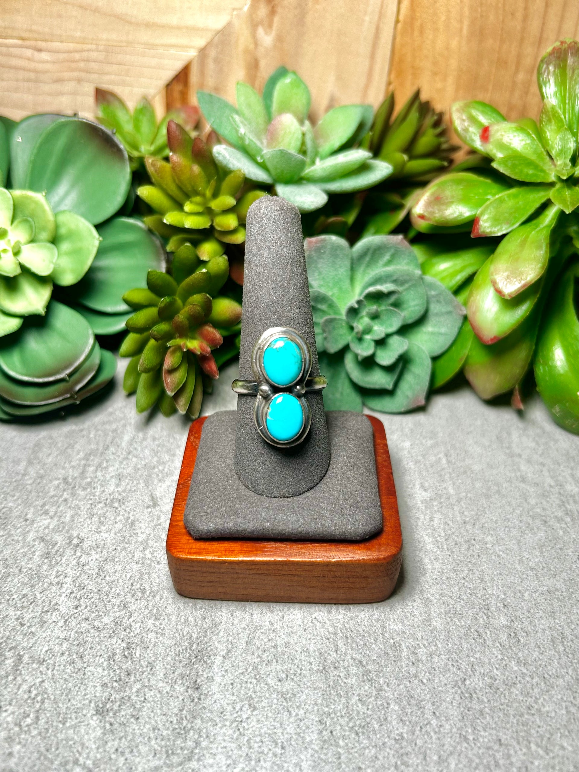 Antionette Martinez Kingman Turquoise & Sterling Silver Ring Size 9.25