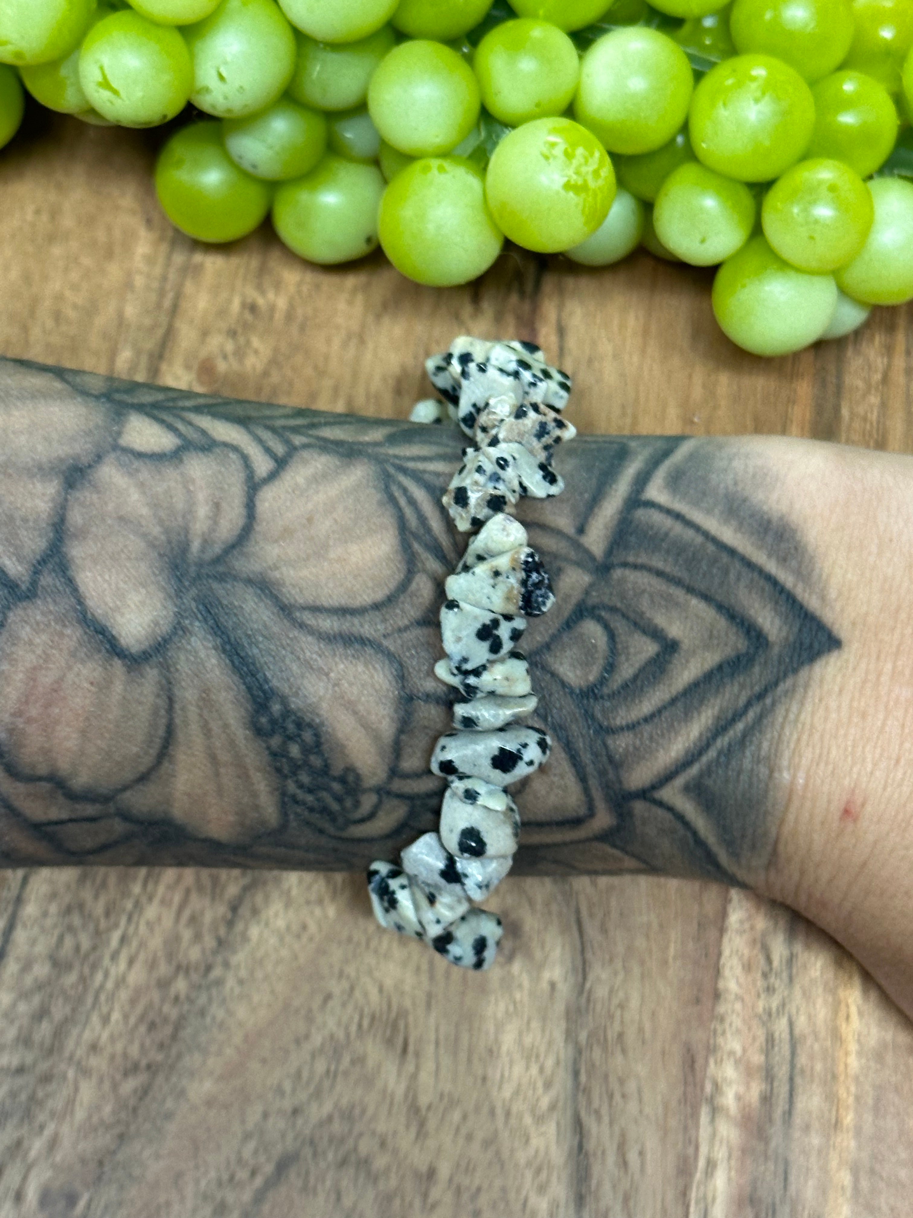 Southwest Strung Dalmatian Jasper Bracelet