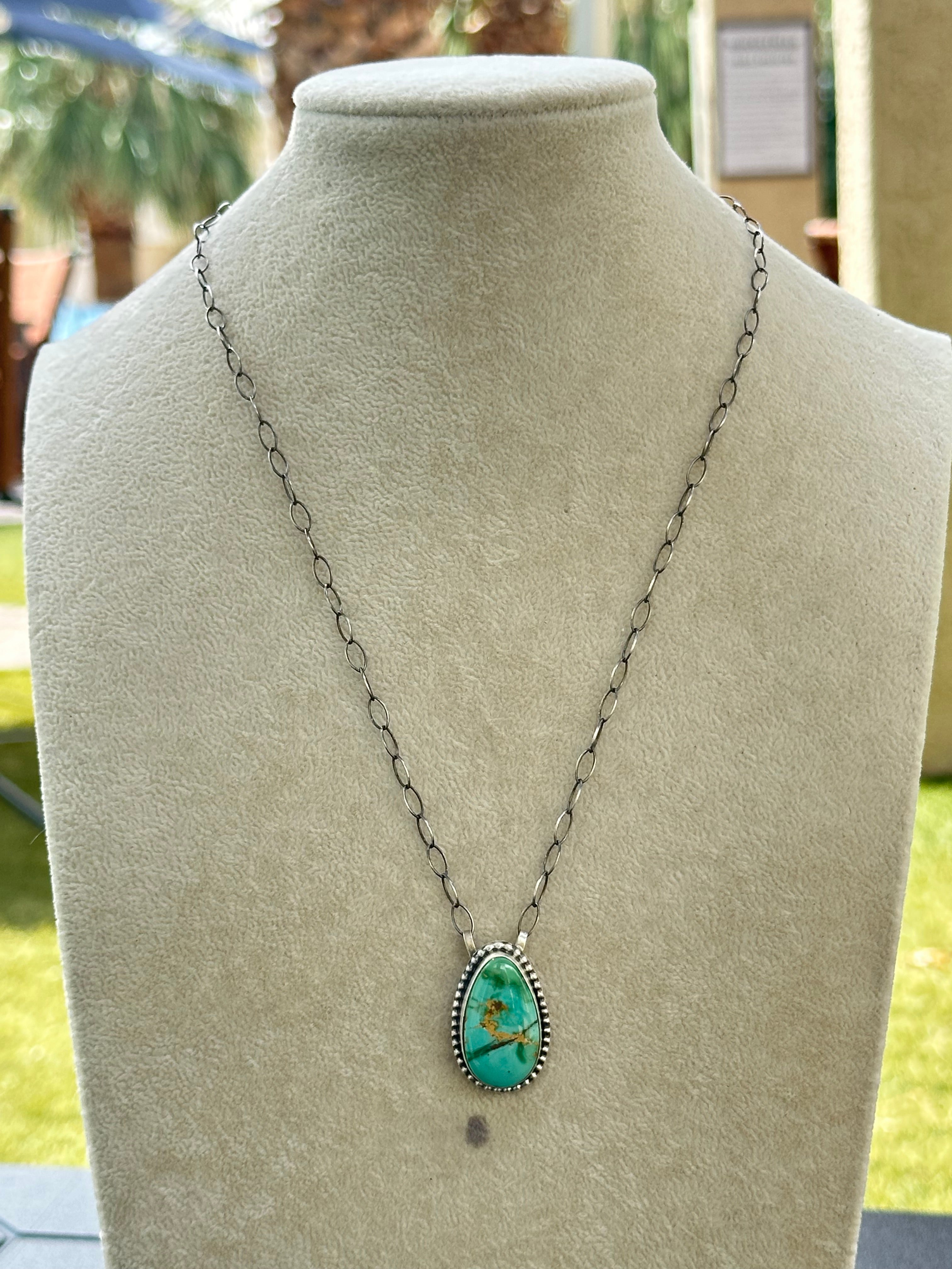 Marie Tsosie Royston Turquoise & Sterling Silver Necklace