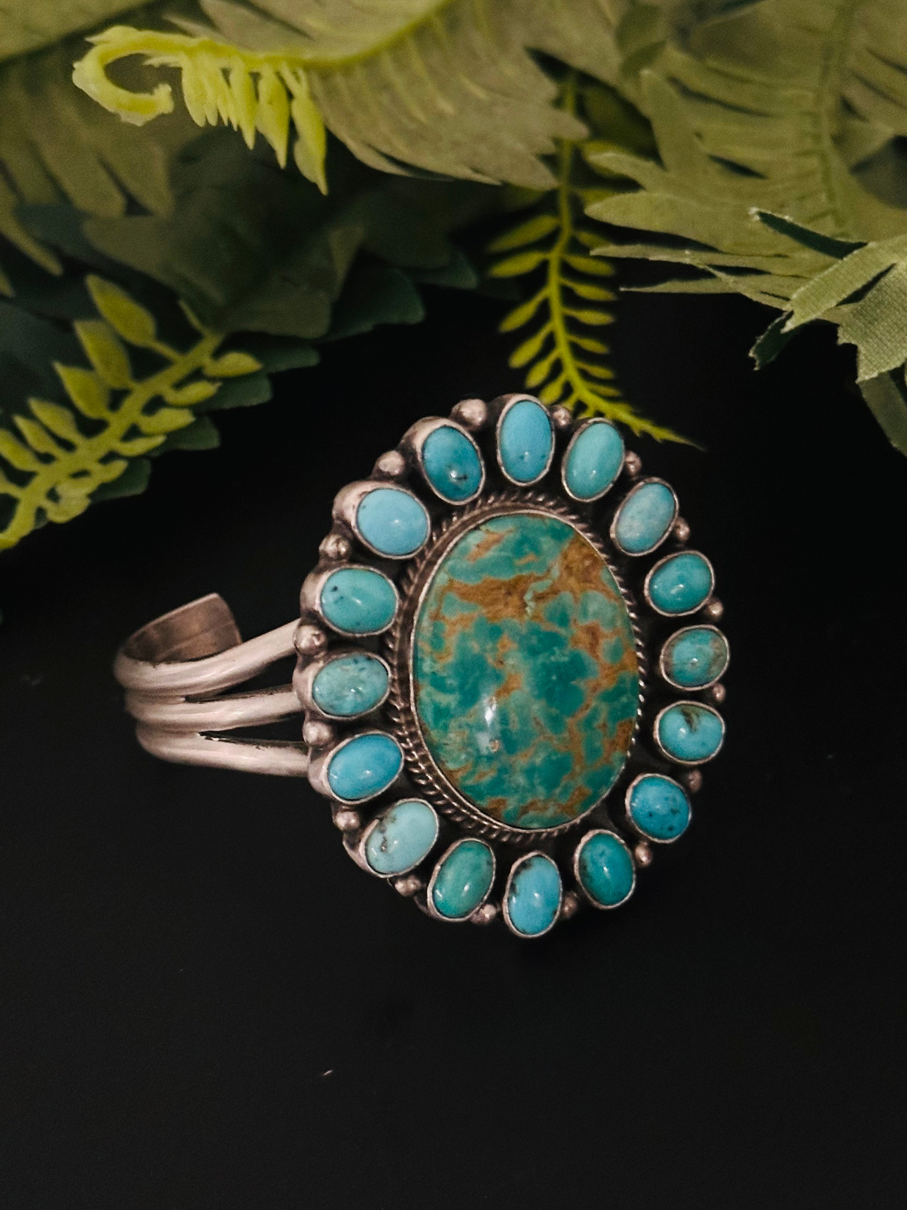 Thomas Francisco Multi Turquoise & Sterling Silver Cuff Bracelet