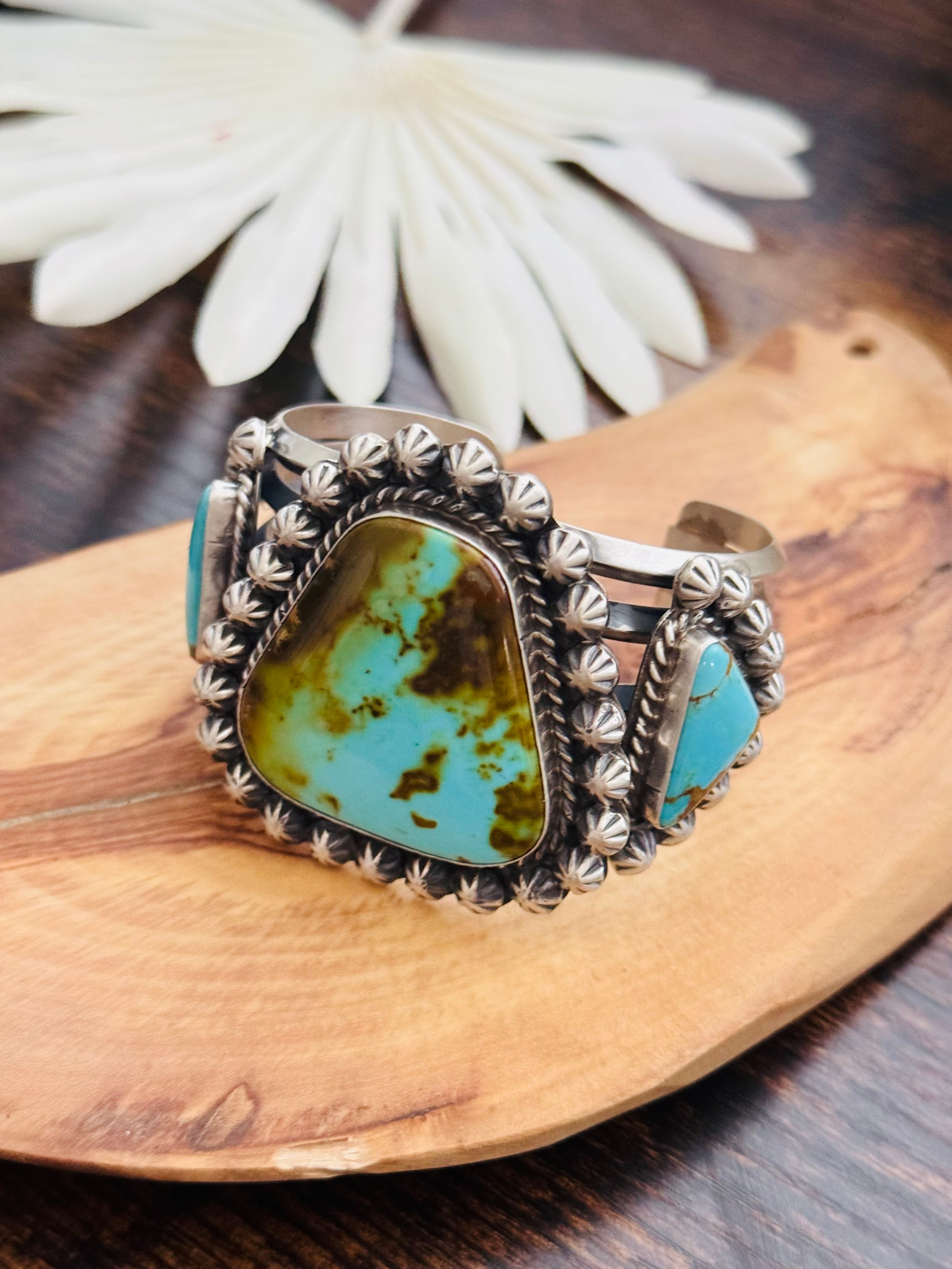 Augustine Largo Kingman Turquoise & Sterling Silver Cuff Bracelet