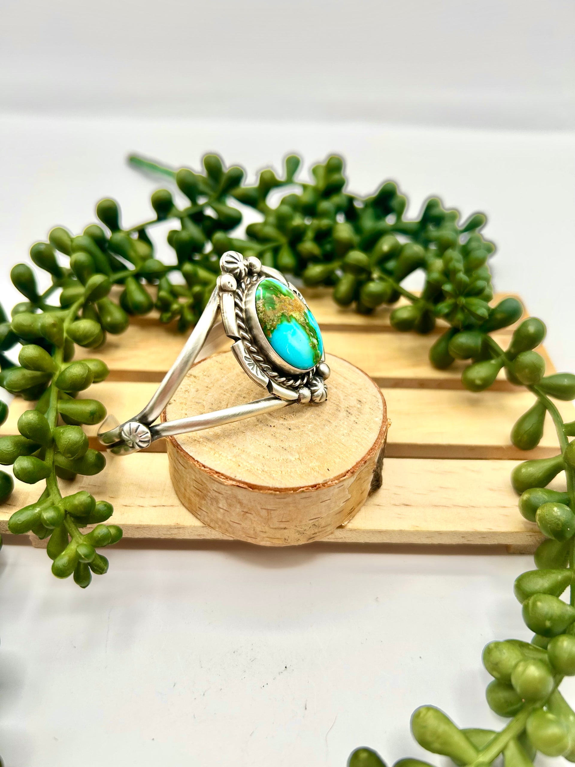 Augustine Largo Sonoran Mountain Turquoise & Sterling Silver Cuff Bracelet