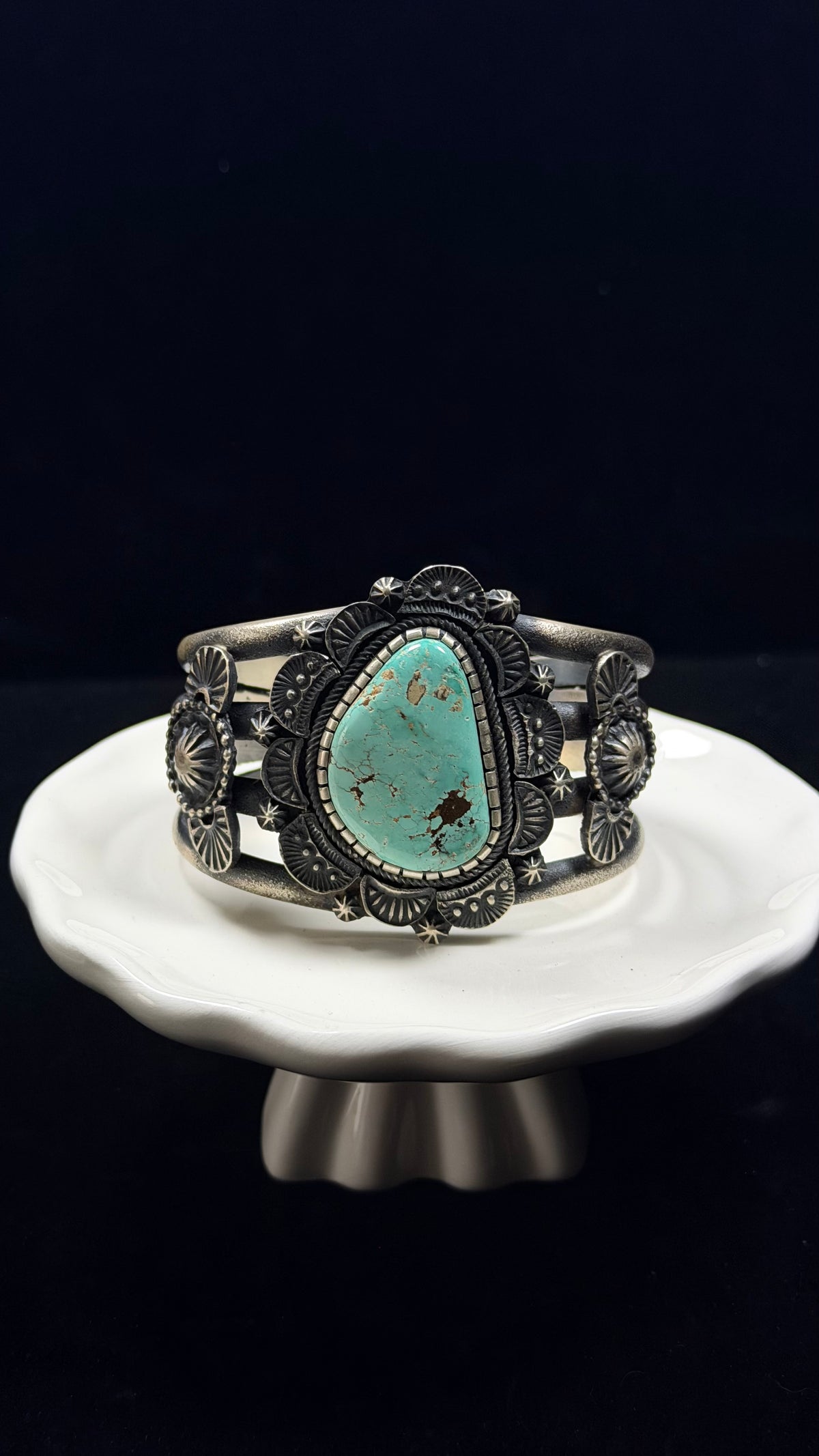 Kevin Billah Royston Turquoise & Sterling Silver Cuff Bracelet