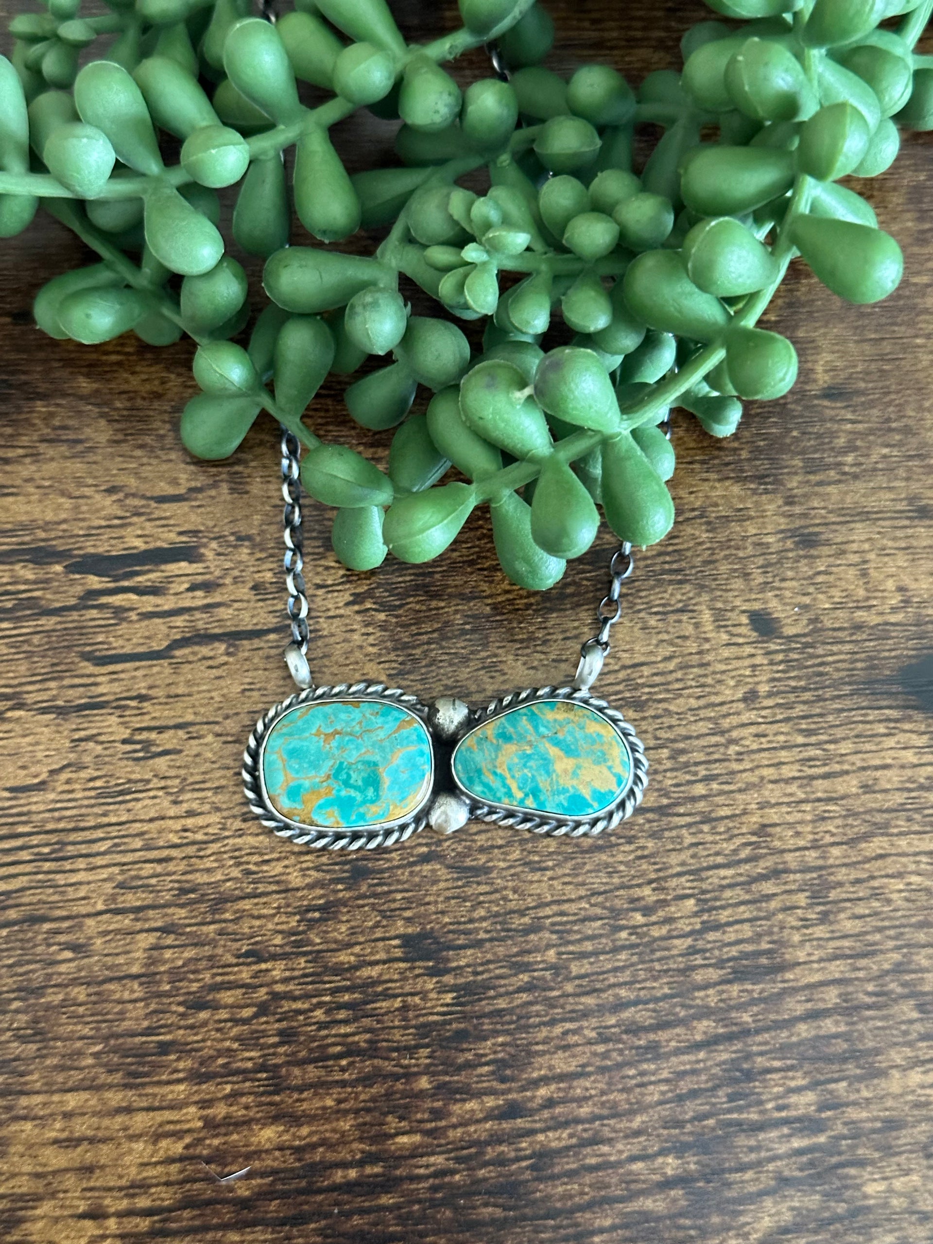 Augustine Largo Kingman Turquoise & Sterling Silver Necklace