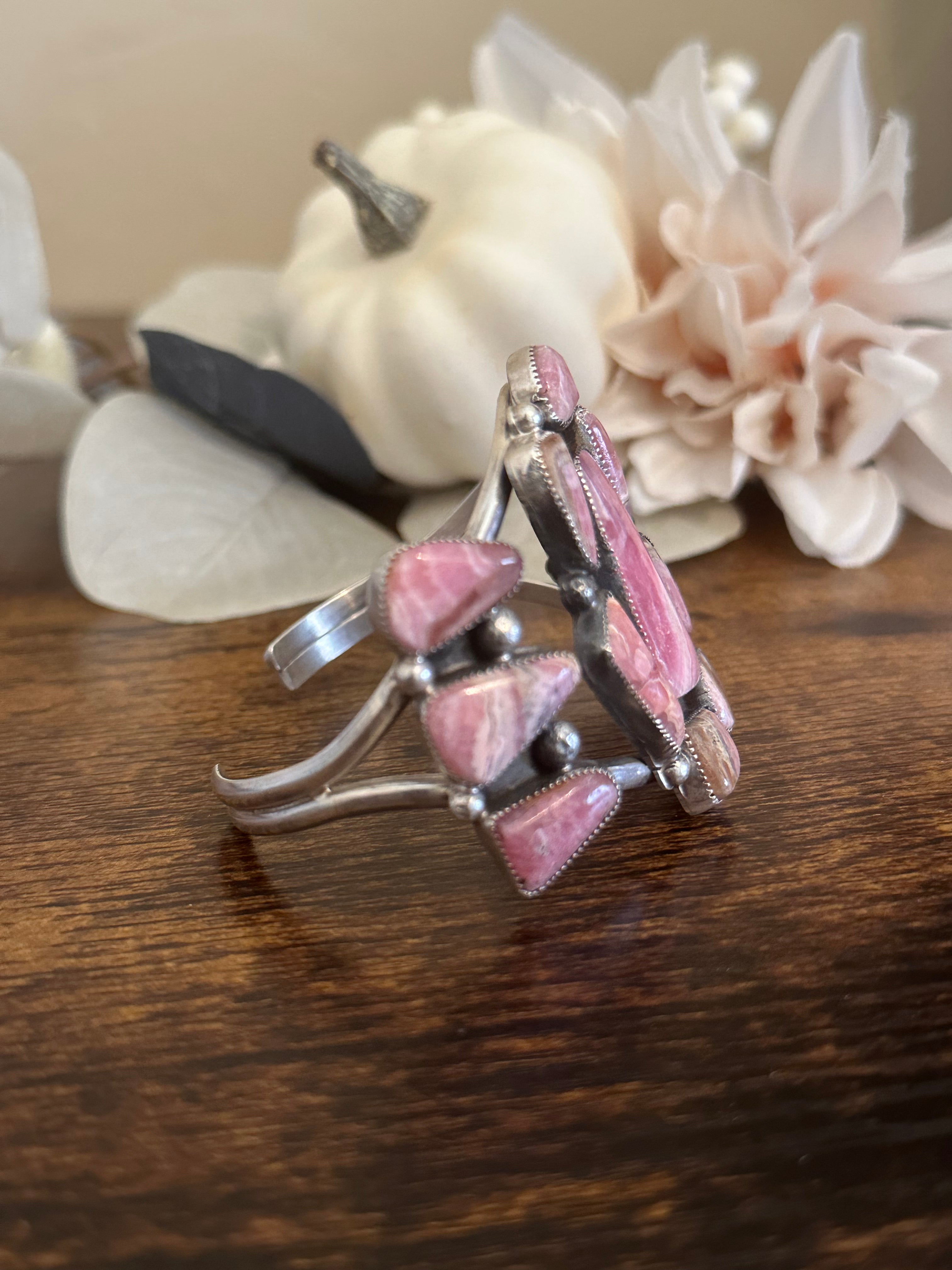 Jon Begay Rhodochrosite & Sterling Silver Cuff Bracelet