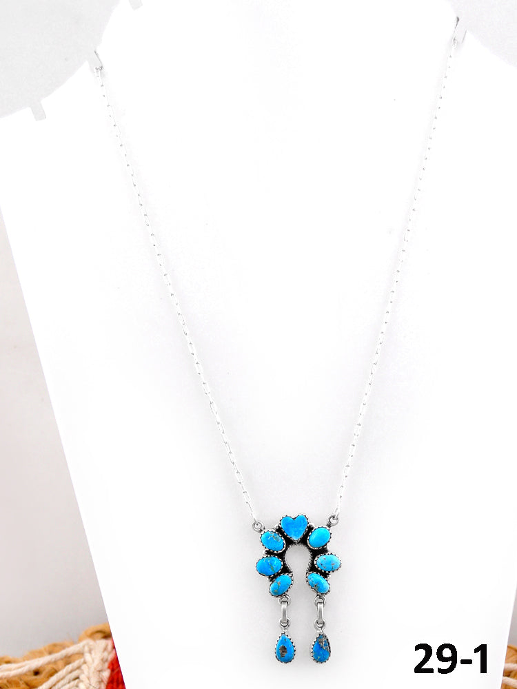 Southwest Handmade White Water & Sterling Silver Necklace